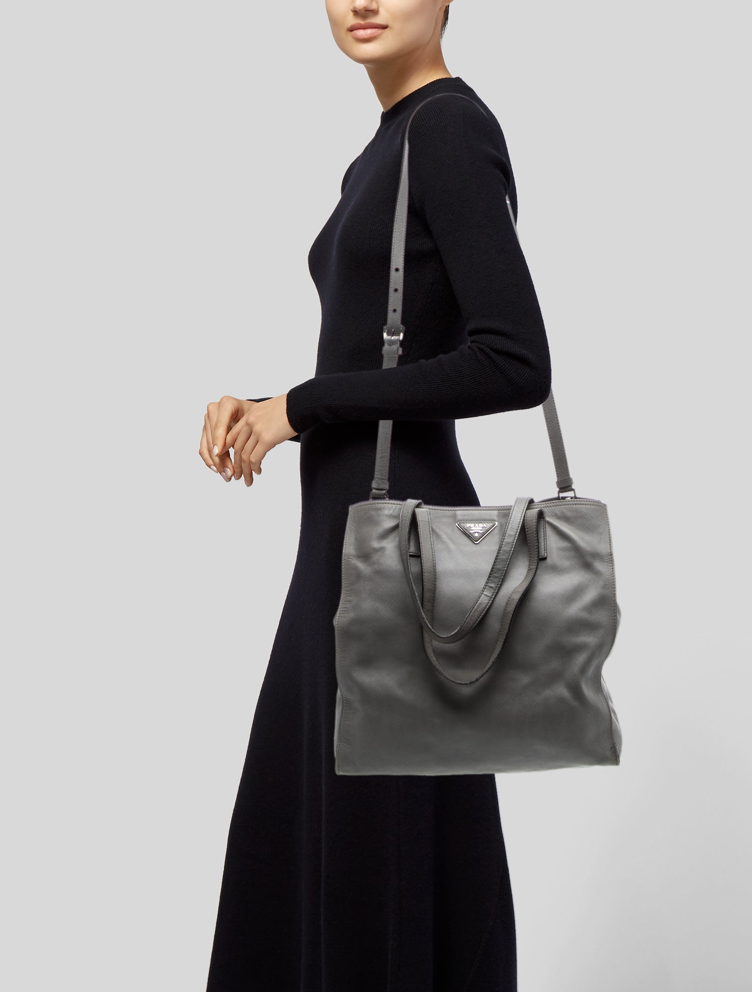 Prada Tessuto Nylon Saffiano Soft Tote Bag
