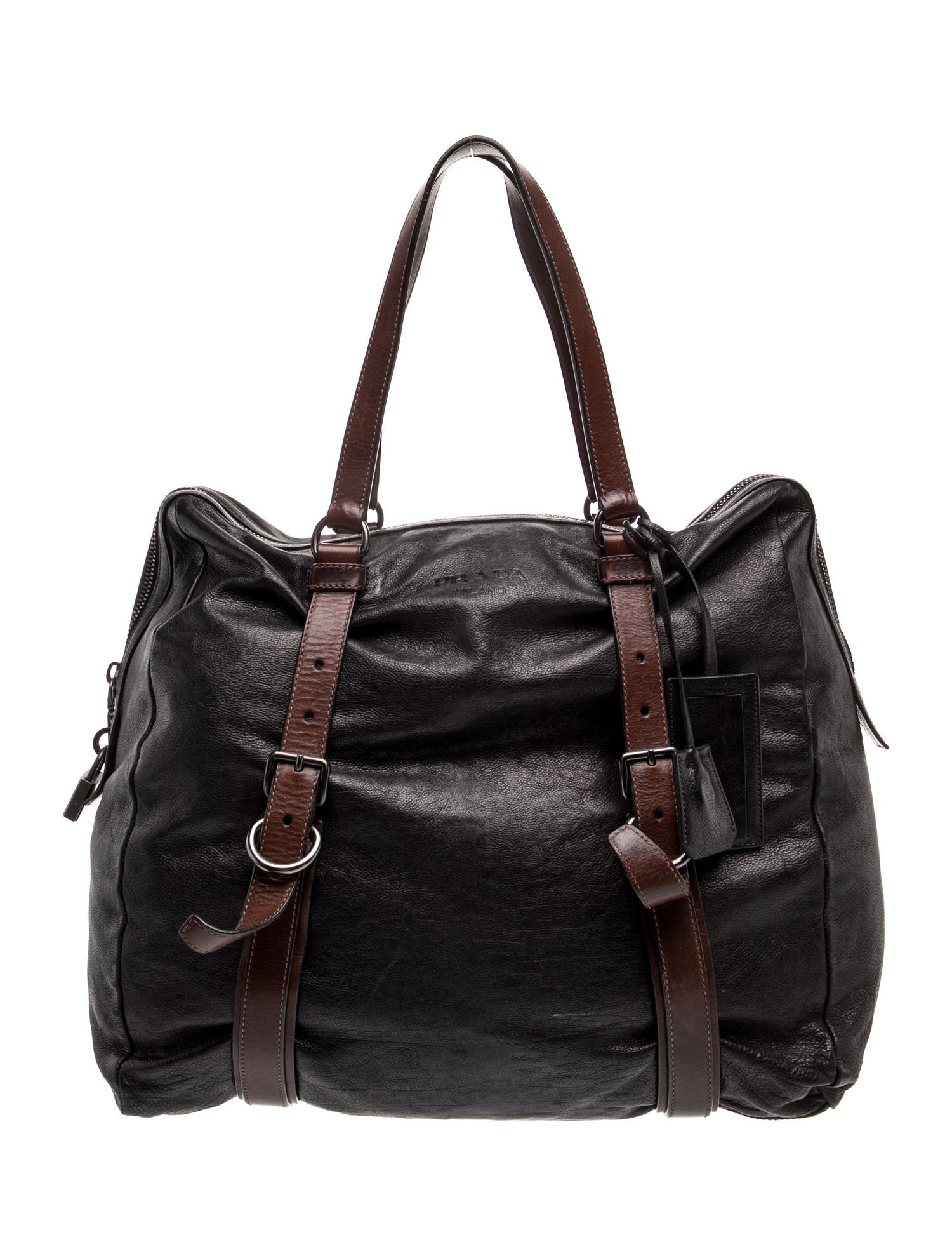 Prada Leather Weekender Bag