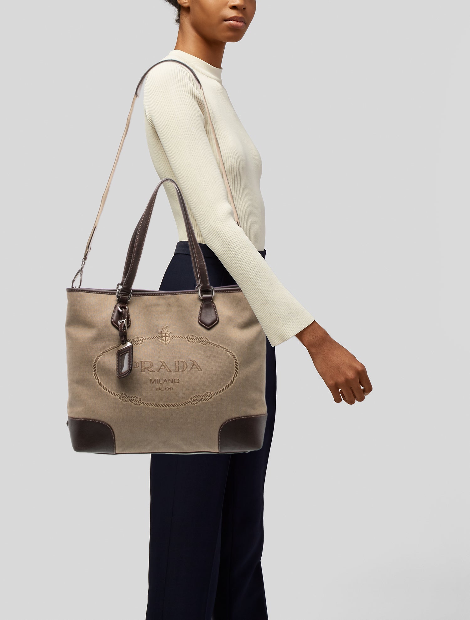 Prada Canvas Messenger Bag