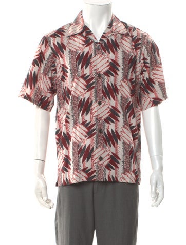 Pre-owned Prada 2017 Floral Print Shirt In Red