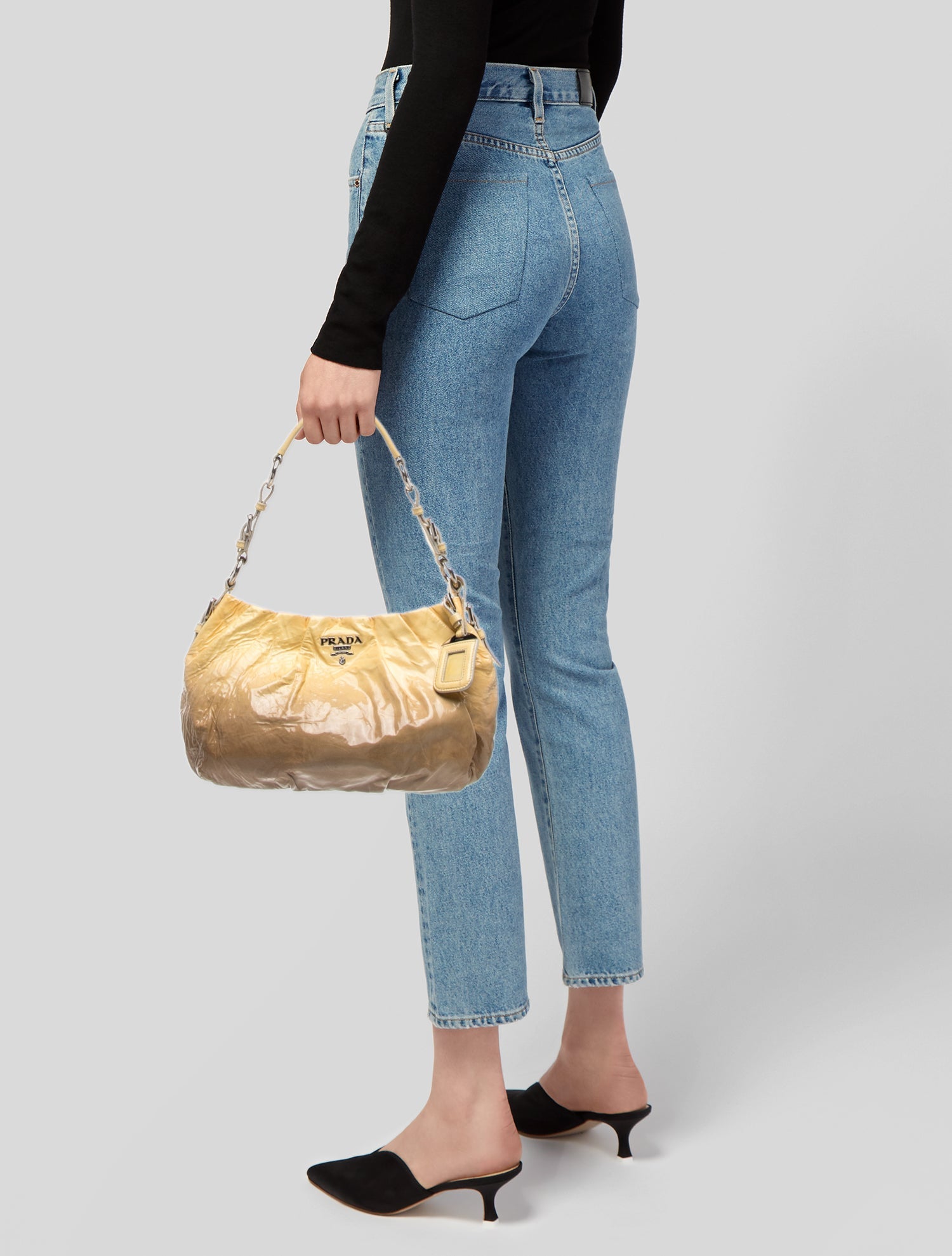 Prada Vernice Leather Shoulder Bag