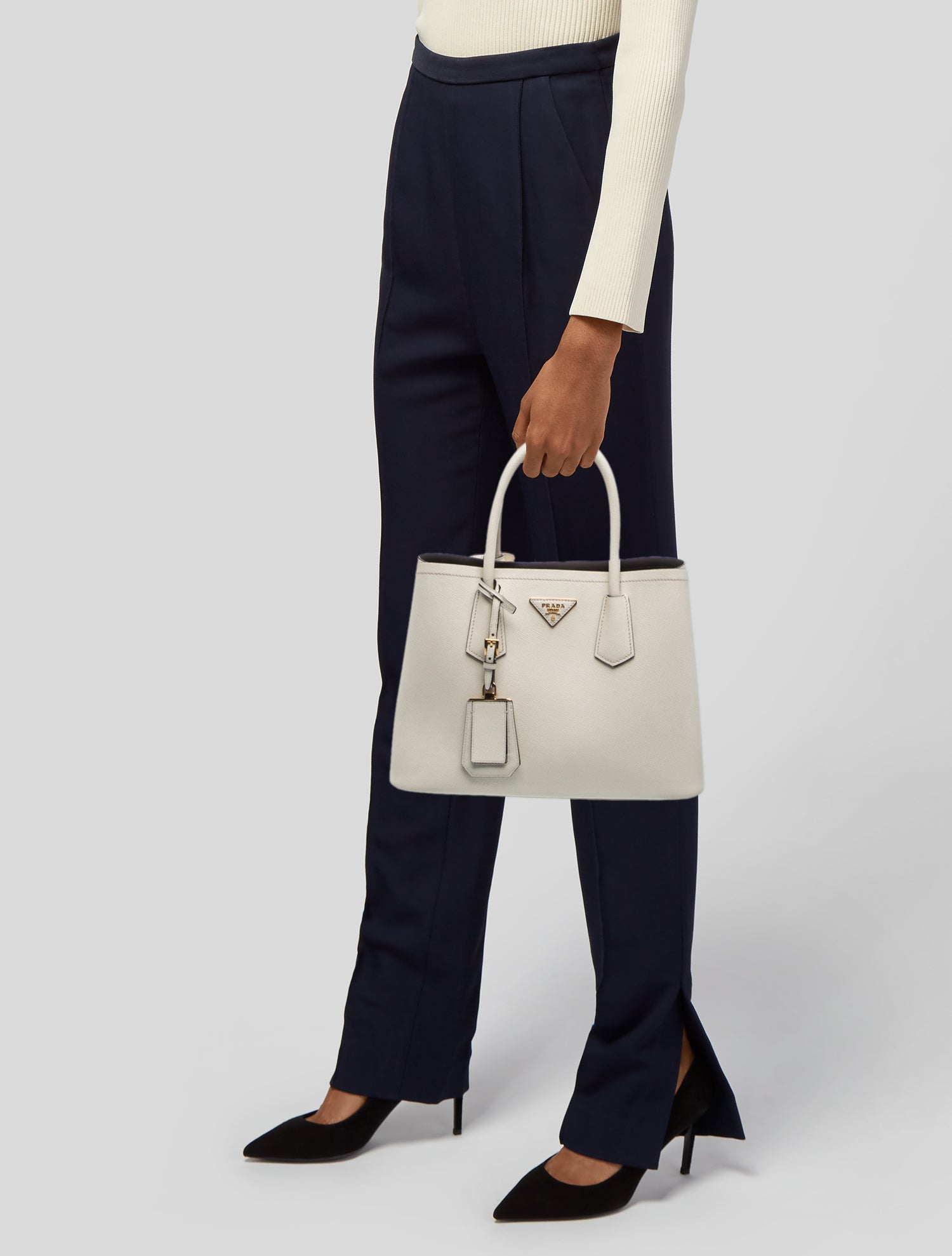 Prada Saffiano Leather Double Bag Medium