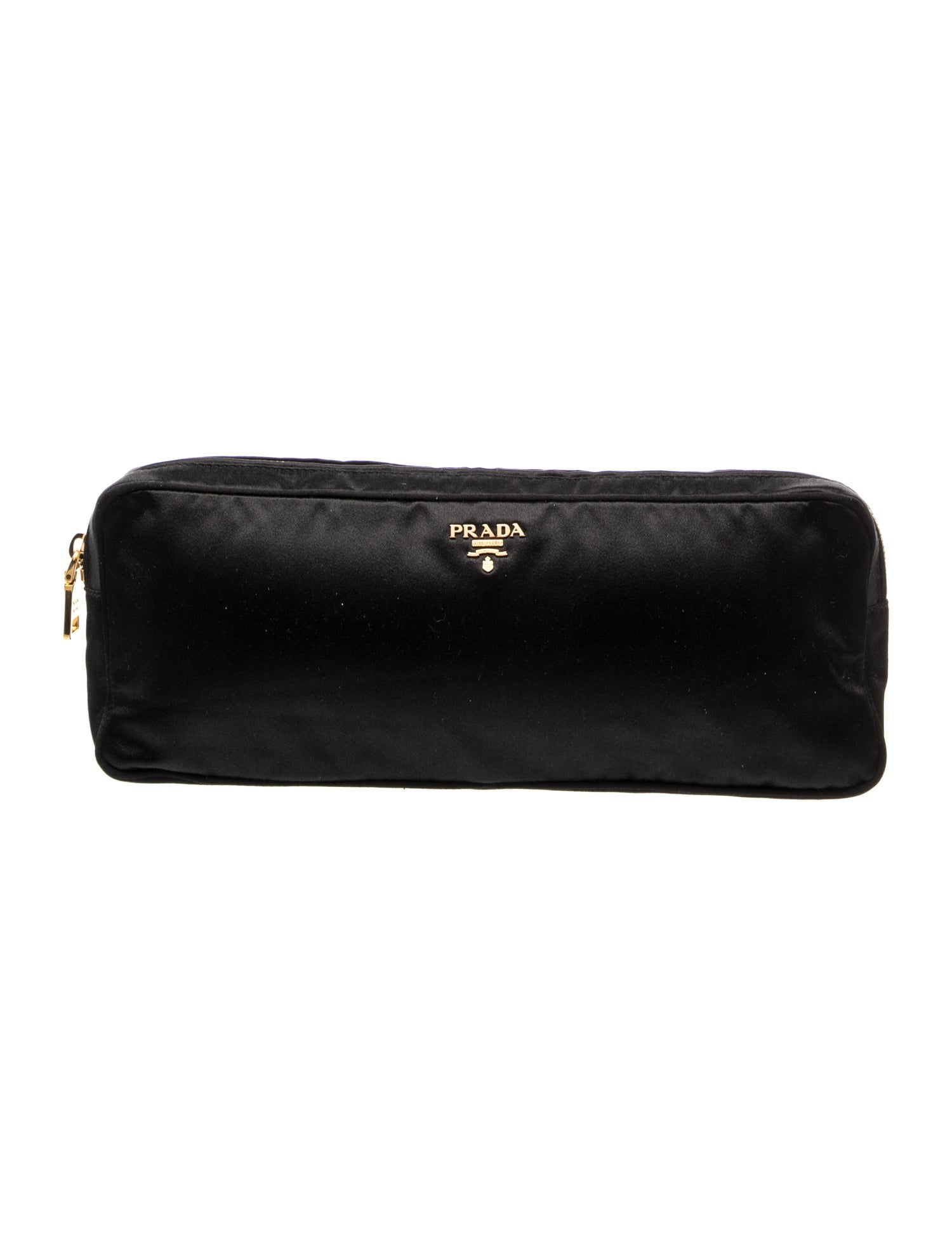 Prada Enameled Metal Triangle Pouch