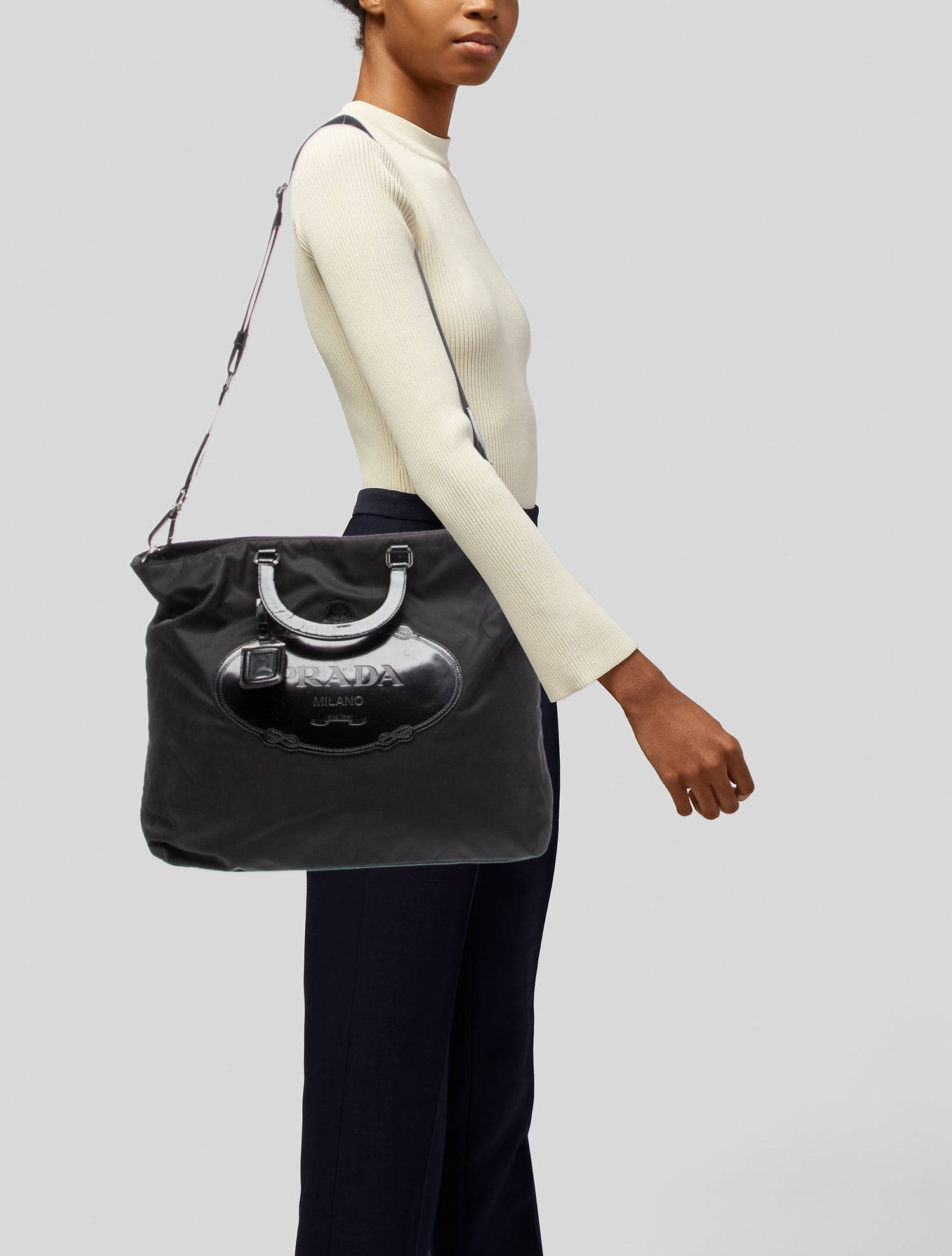 Prada Tessuto Nylon Tessuto Nylon Logo Tote
