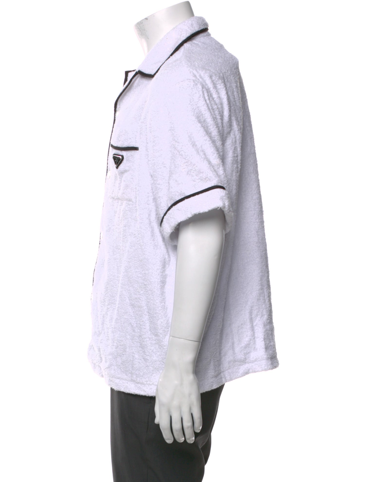 Prada 2023 Enameled Metal Triangle Shirt