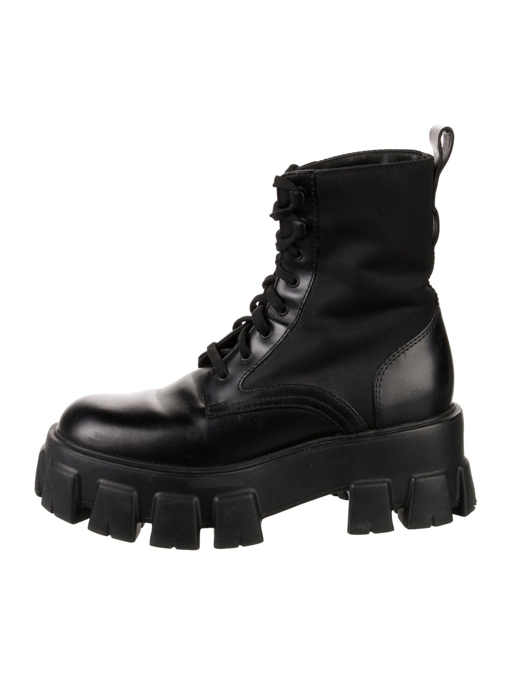 Prada Leather Combat Boots