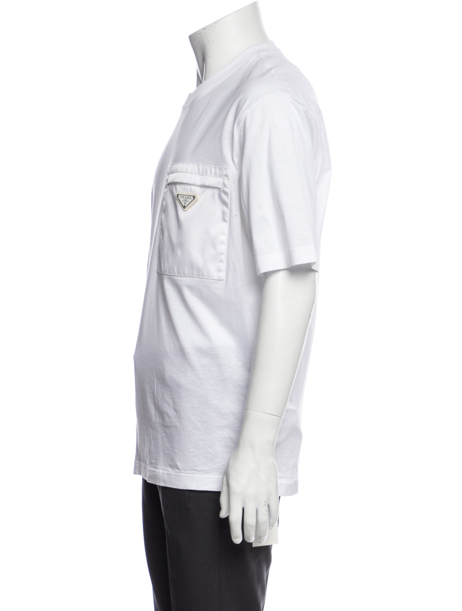 Prada 2023 Enameled Metal Triangle T-Shirt