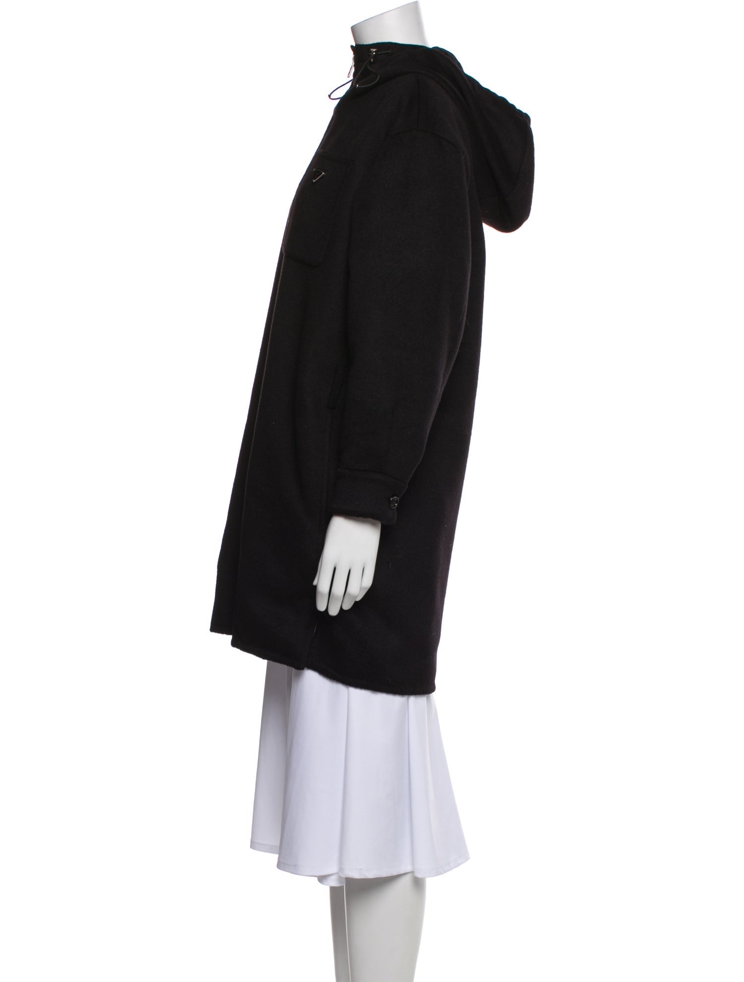 Prada 2022 Virgin Wool Faux Fur Coat