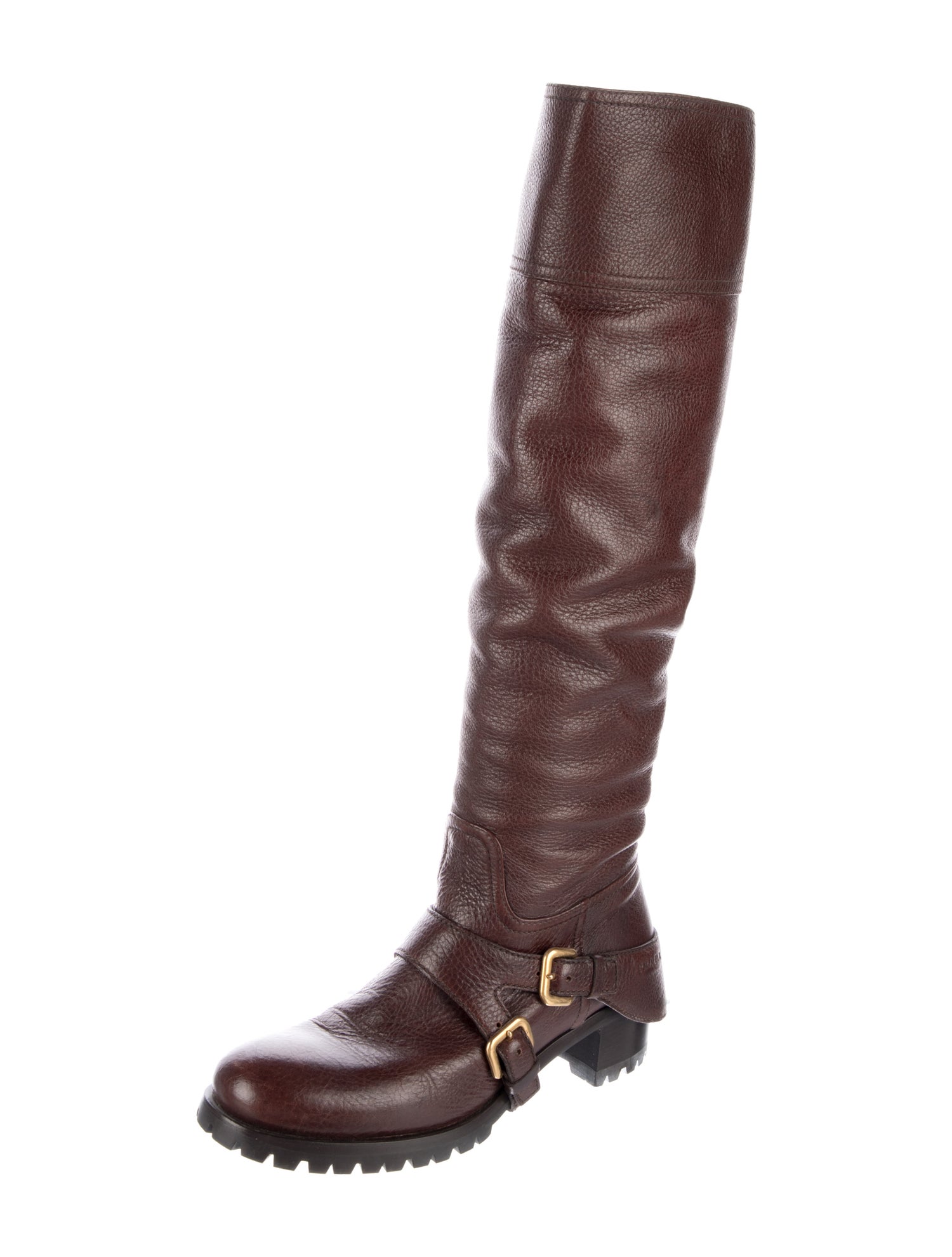 Prada Leather Riding Boots
