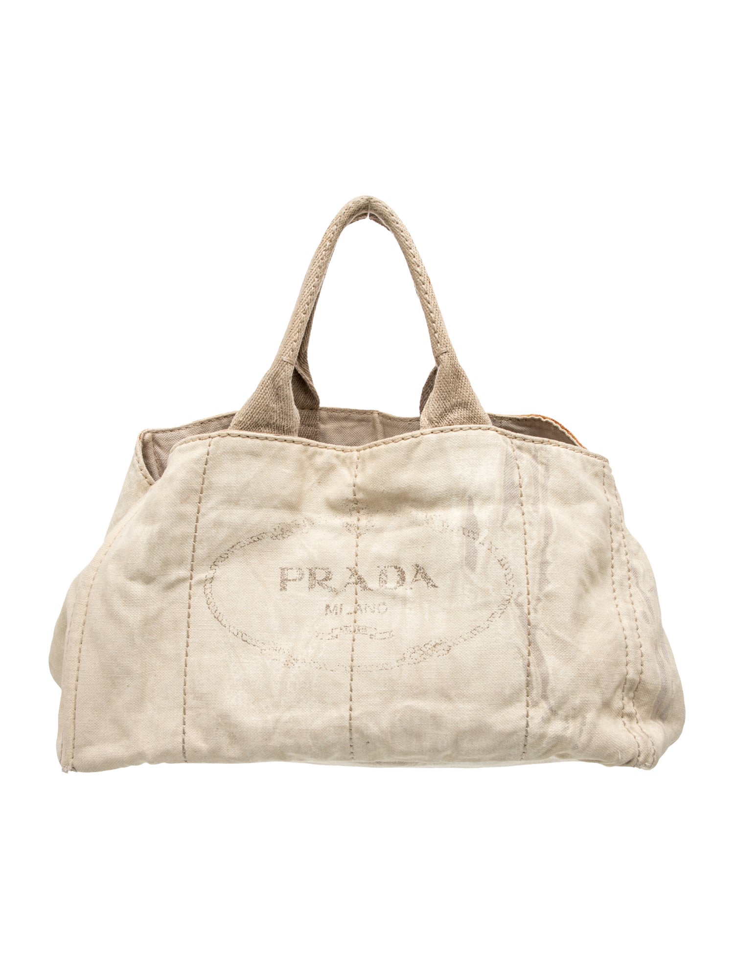 Prada Enameled Metal Triangle Top Handle Bag Medium