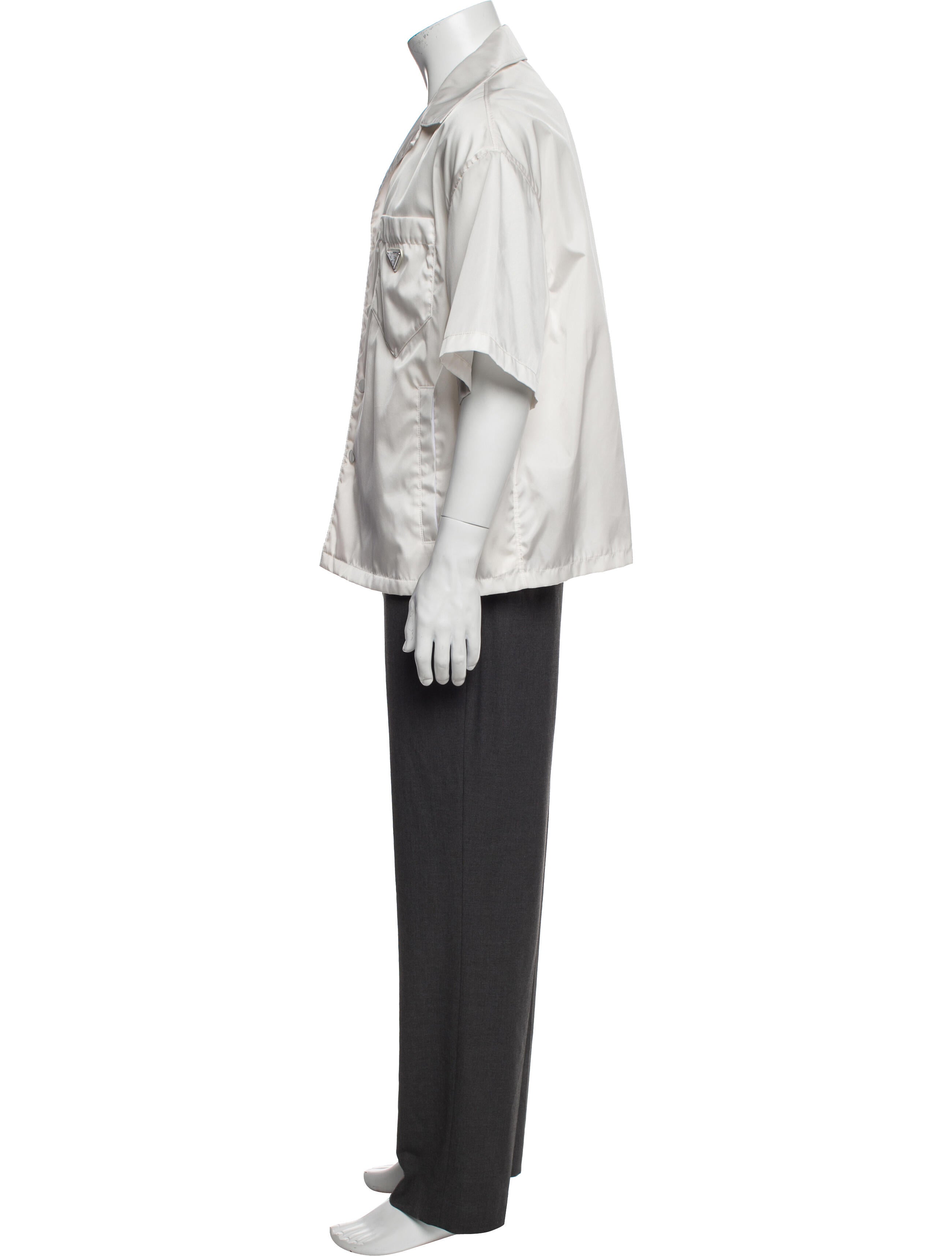 Prada 2023 Enameled Metal Triangle Shirt