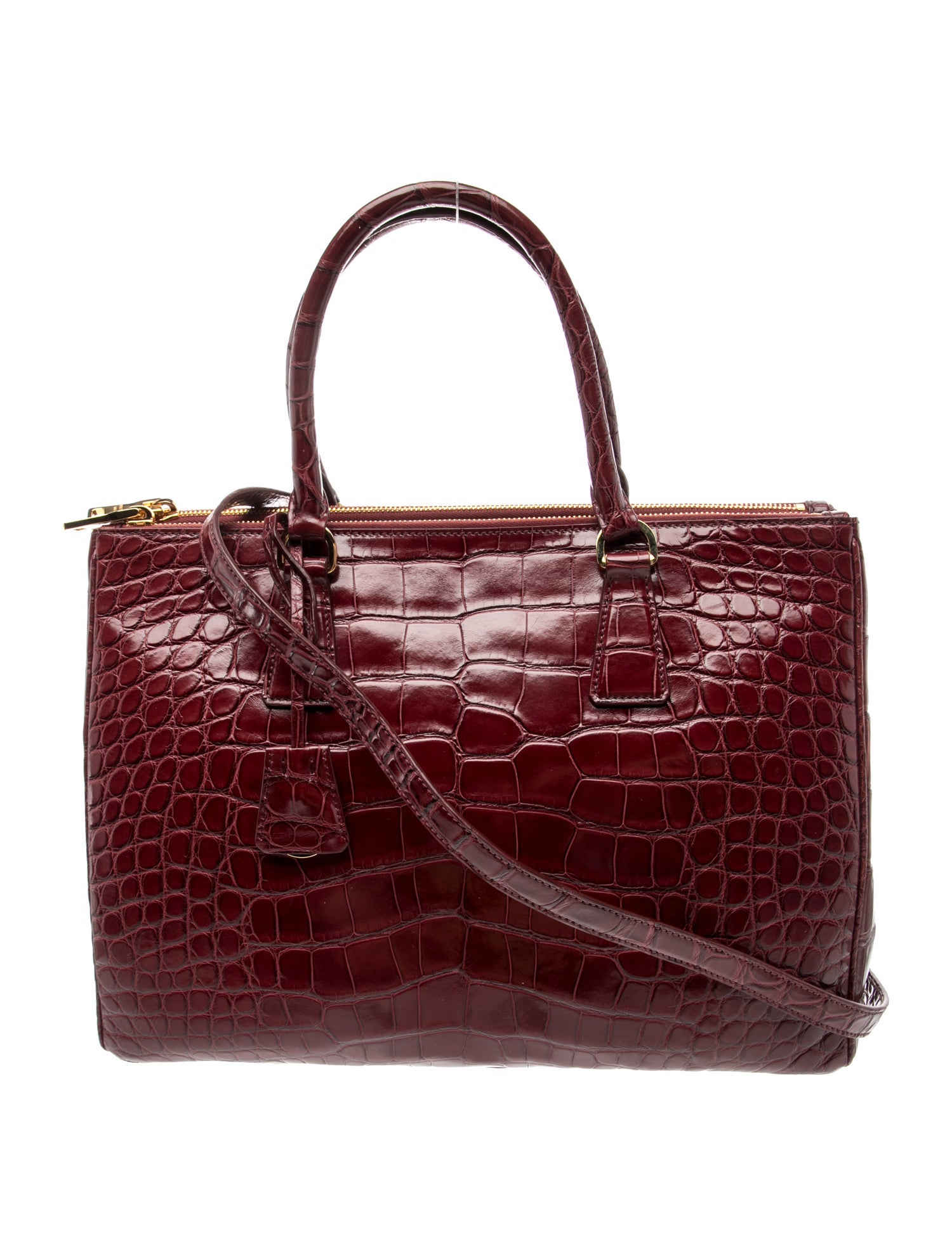 Prada Coccodrillo Coccodrillo Galleria Double Zip Medium