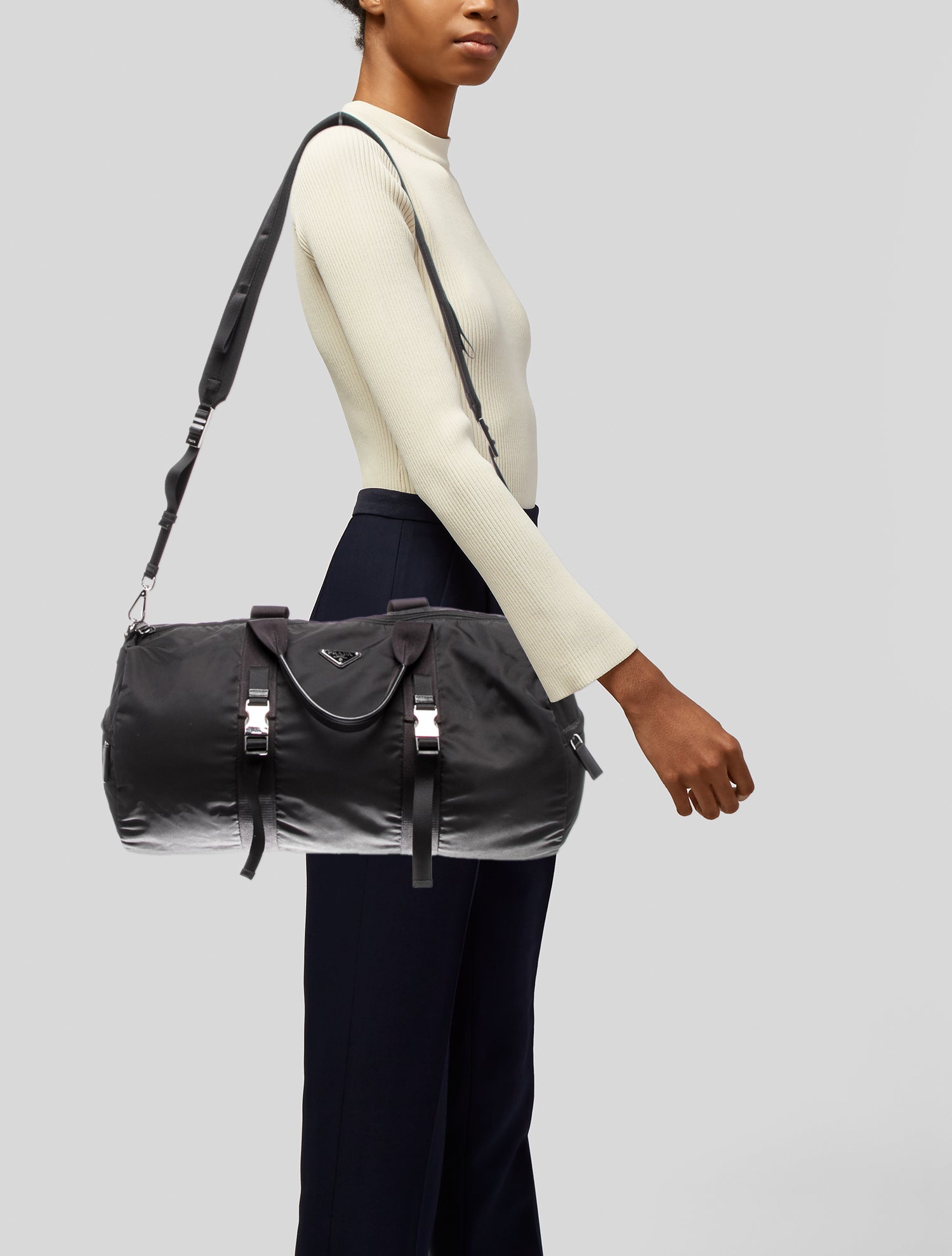 Prada Saffiano Leather Weekender Bag