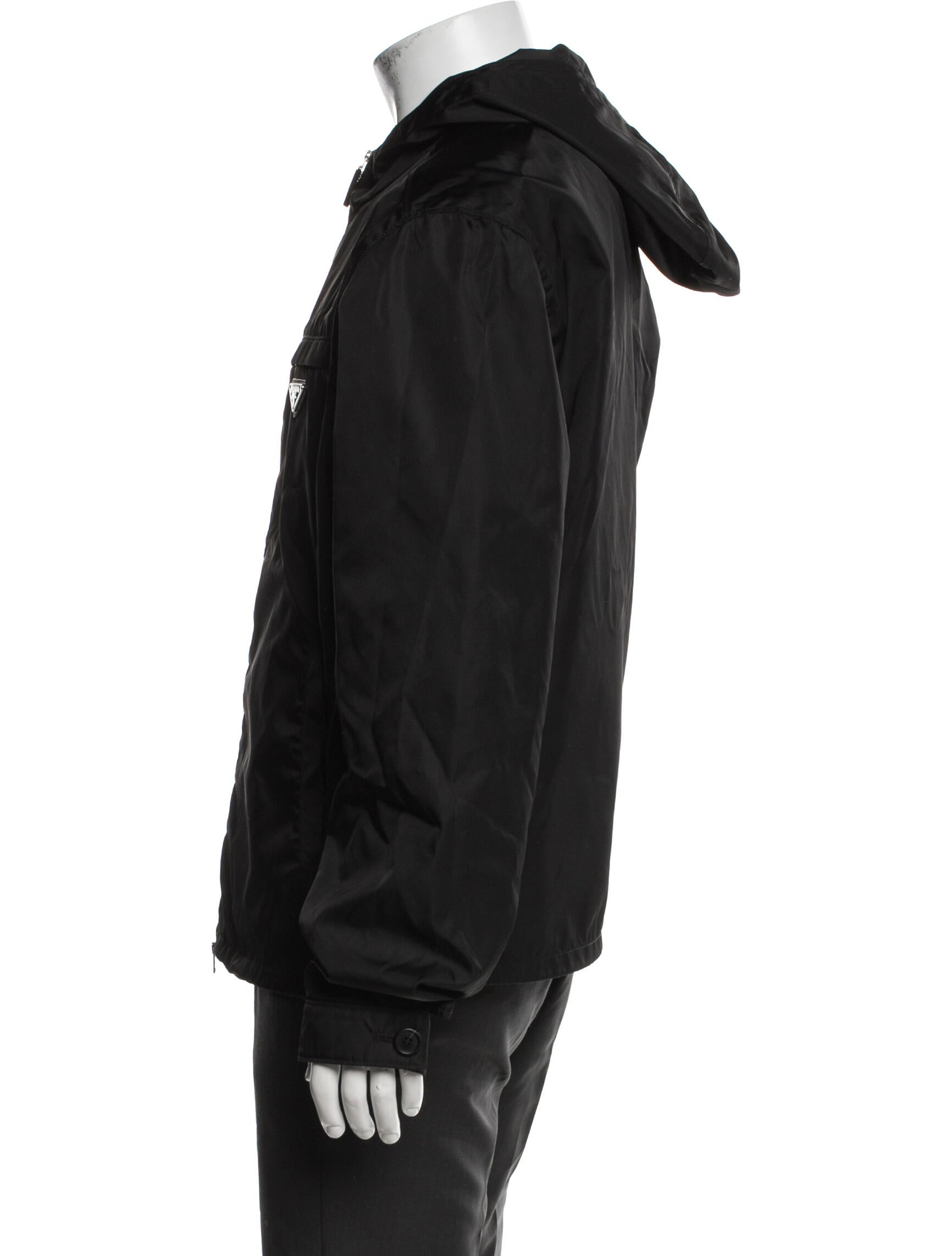 Prada 2022 Enameled Metal Triangle Windbreaker