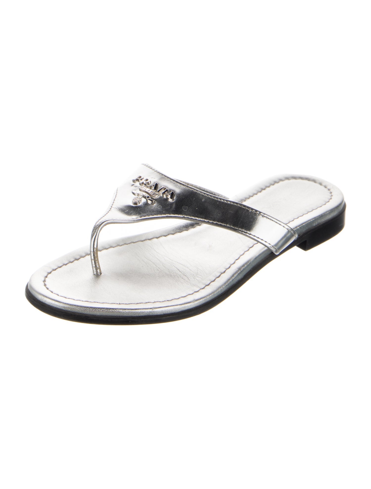 Prada Leather Flip Flops