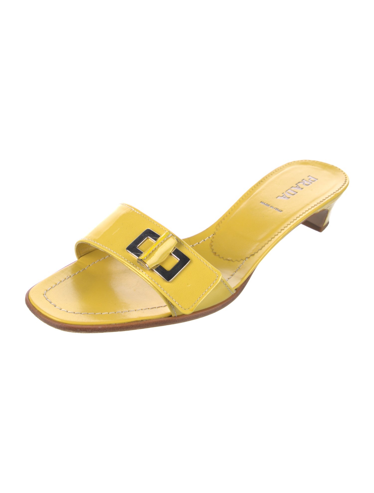Prada Patent Leather Slides