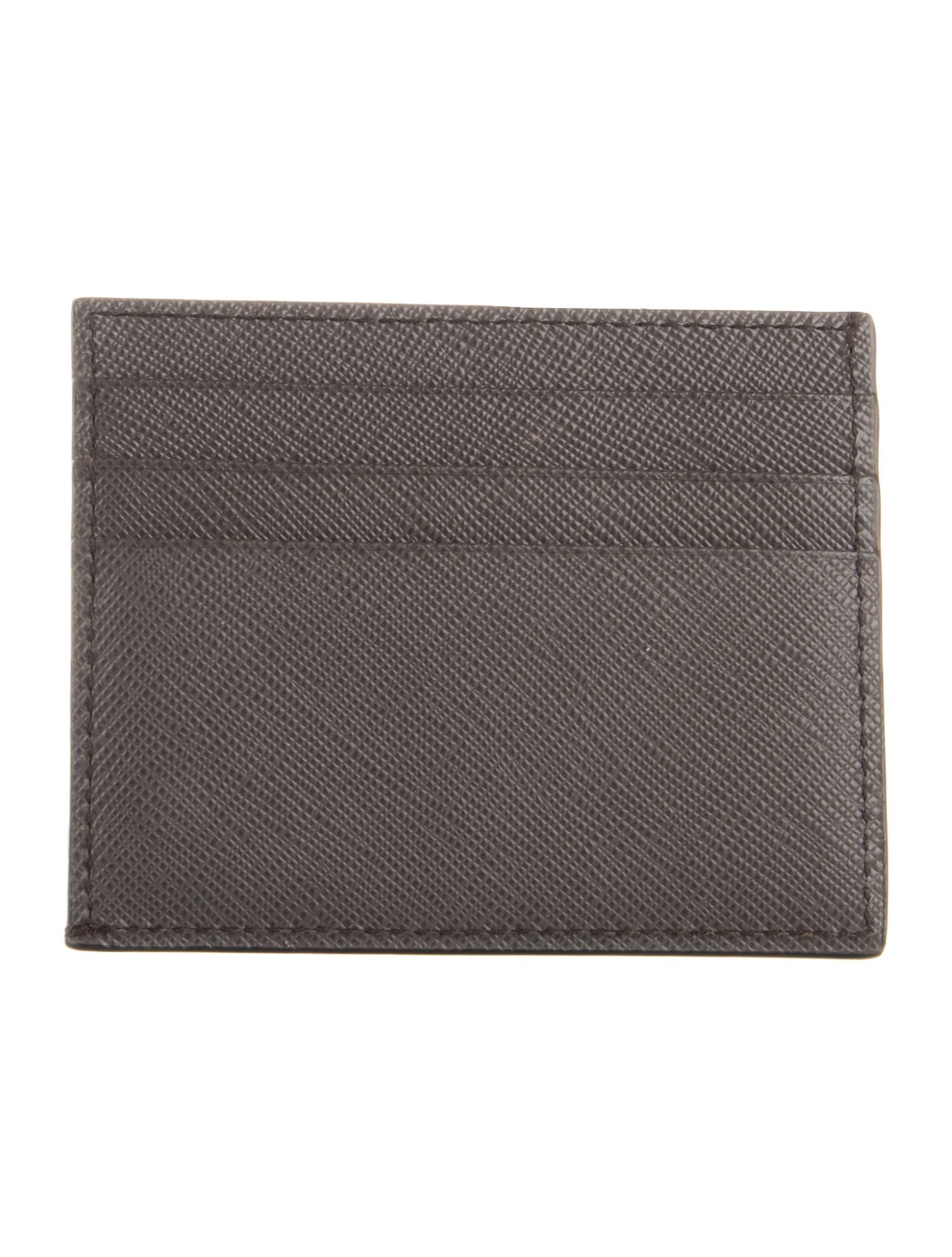 Prada Saffiano Metal Leather Card Holder