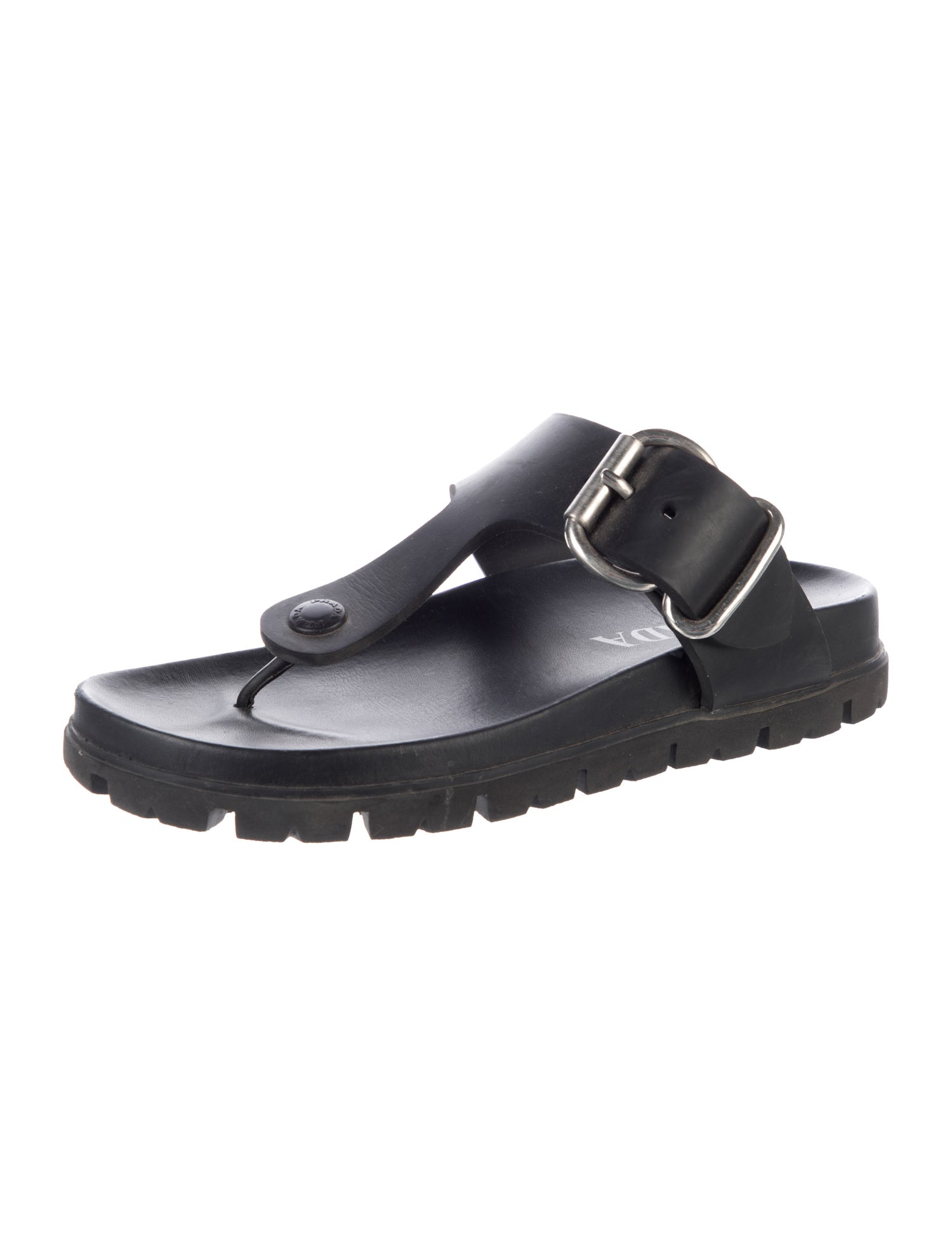 Prada Rubber Flip Flops