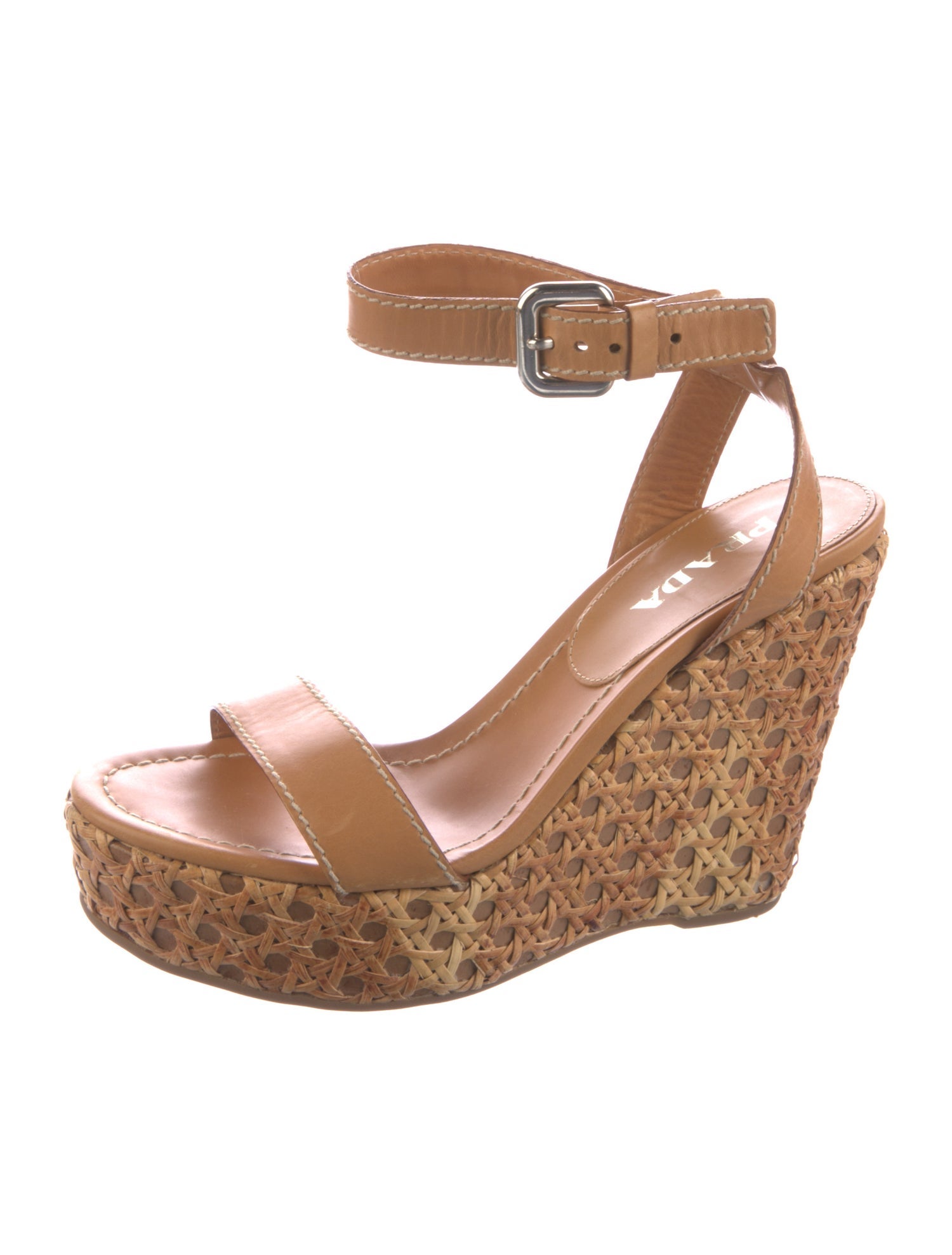 Prada Leather Slingback Sandals
