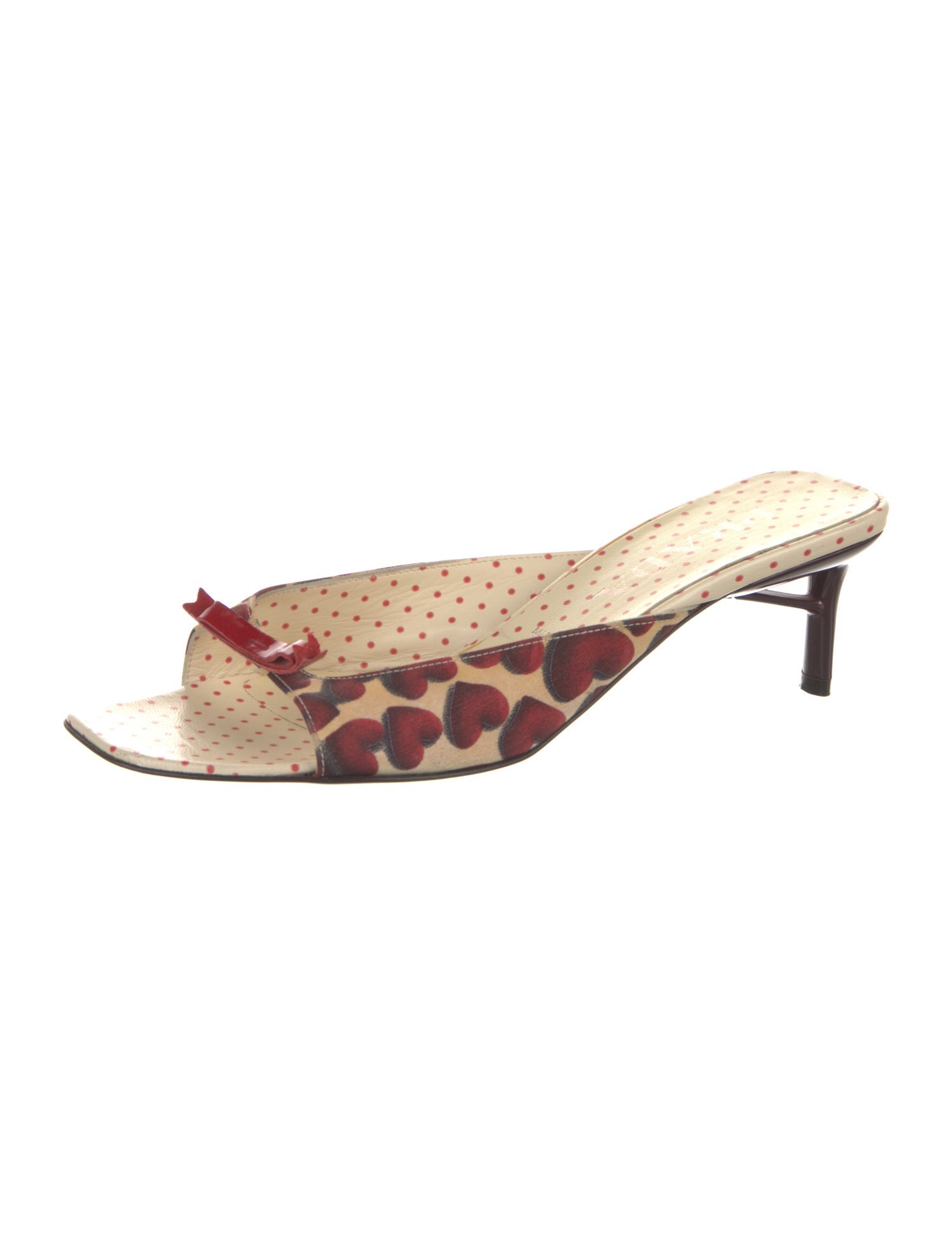 Prada Printed Bow Accents Slides