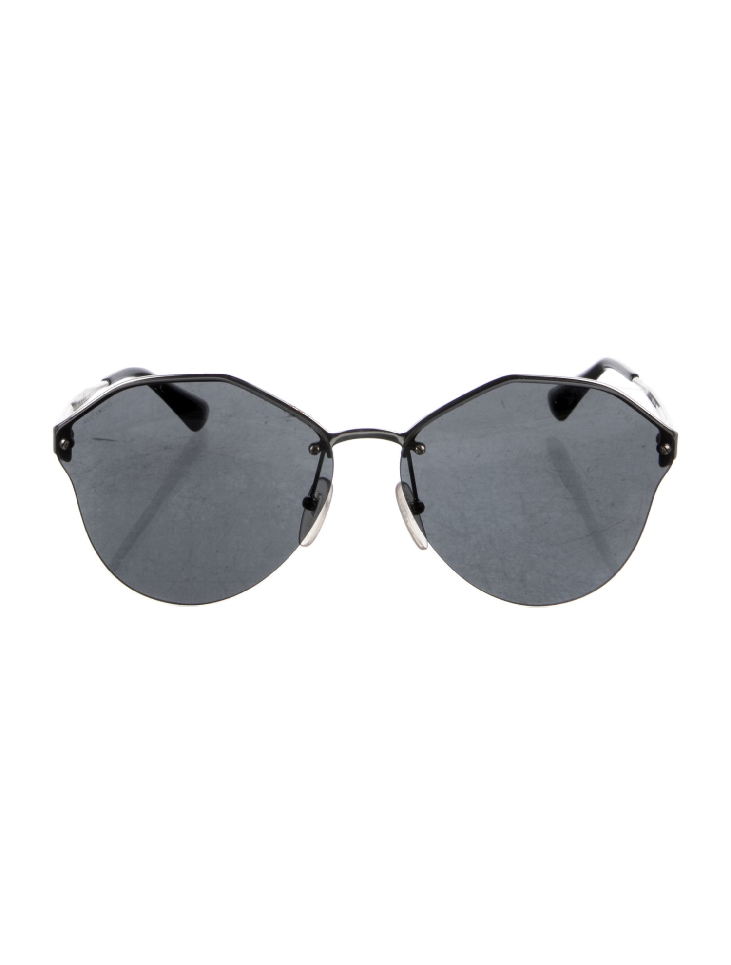 Prada Round Mirrored Sunglasses