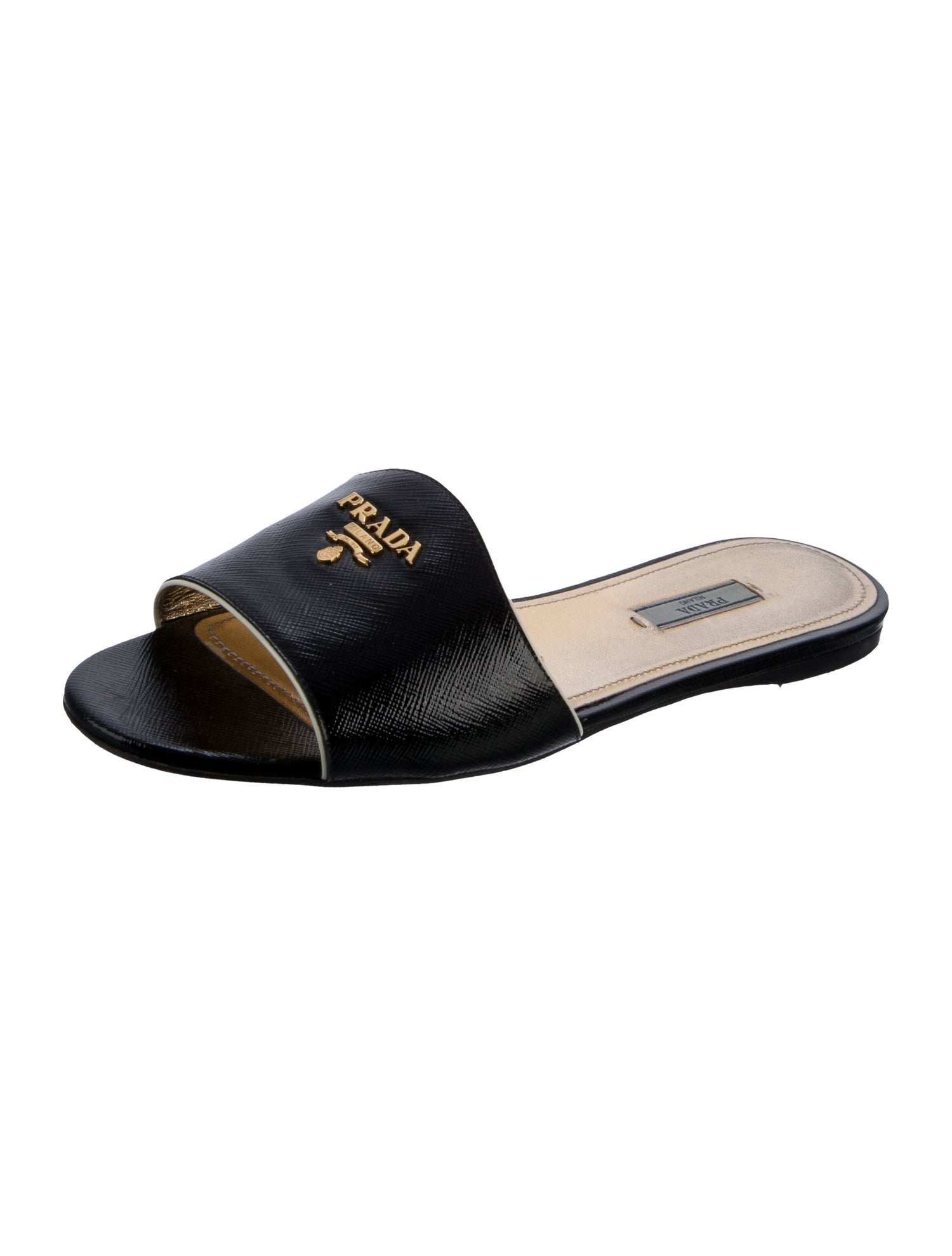 Prada Patent Leather Slides