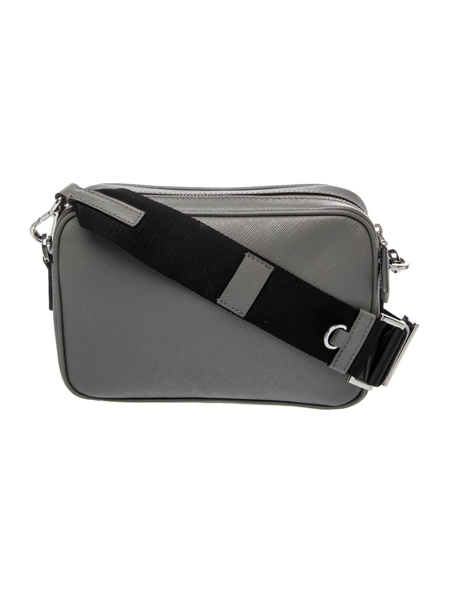 Prada Signature Crossbody Bag - Grey Messenger Bags, Bags