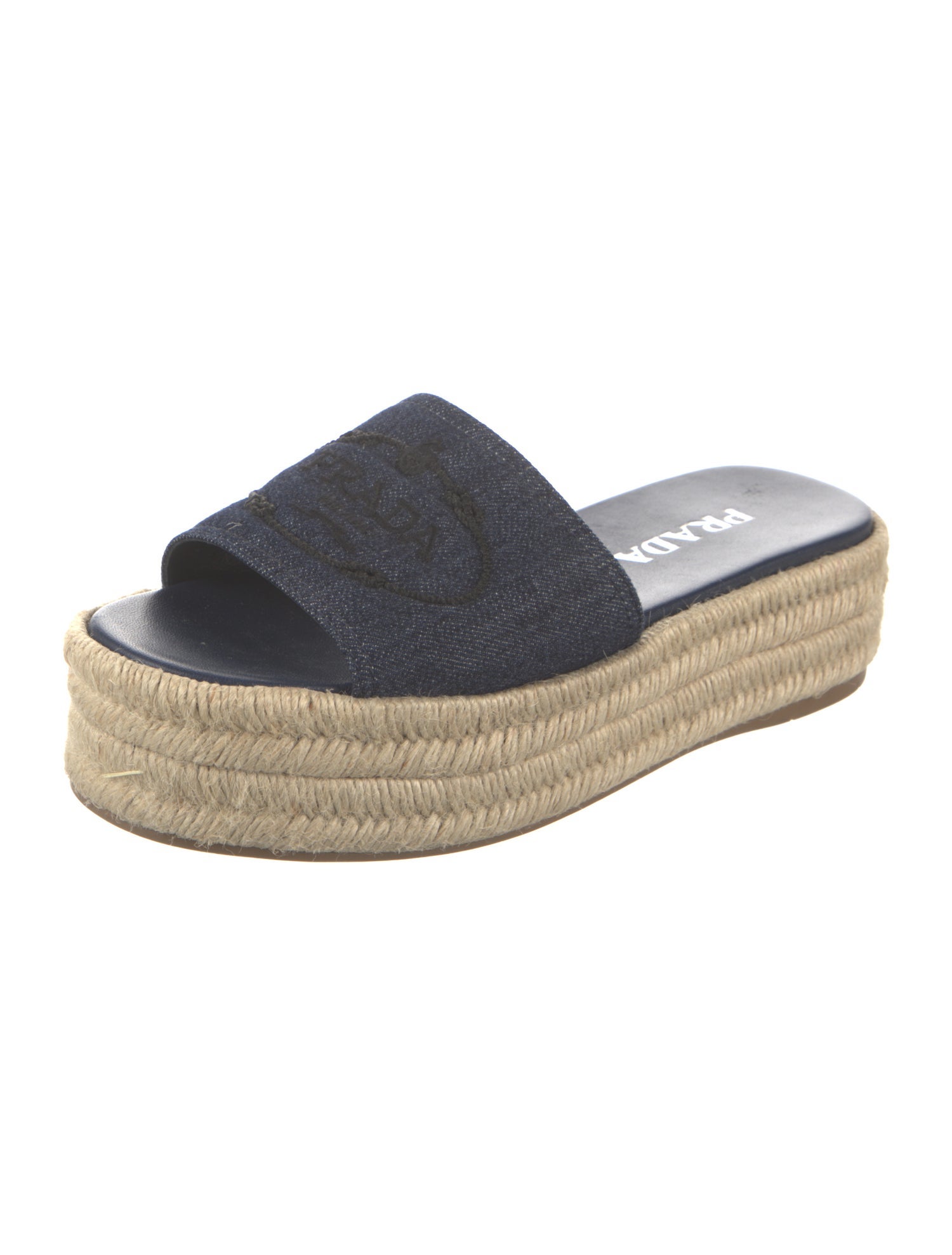 Prada Embroidered Accent Espadrilles