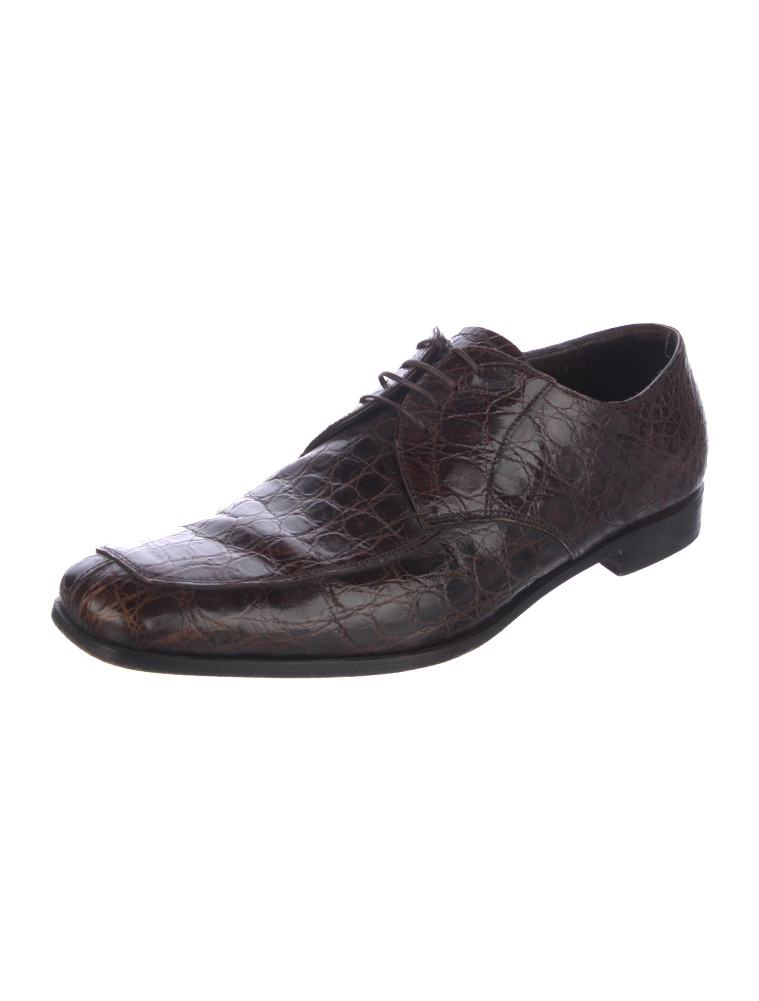 Prada Embossed Leather Derby Shoes