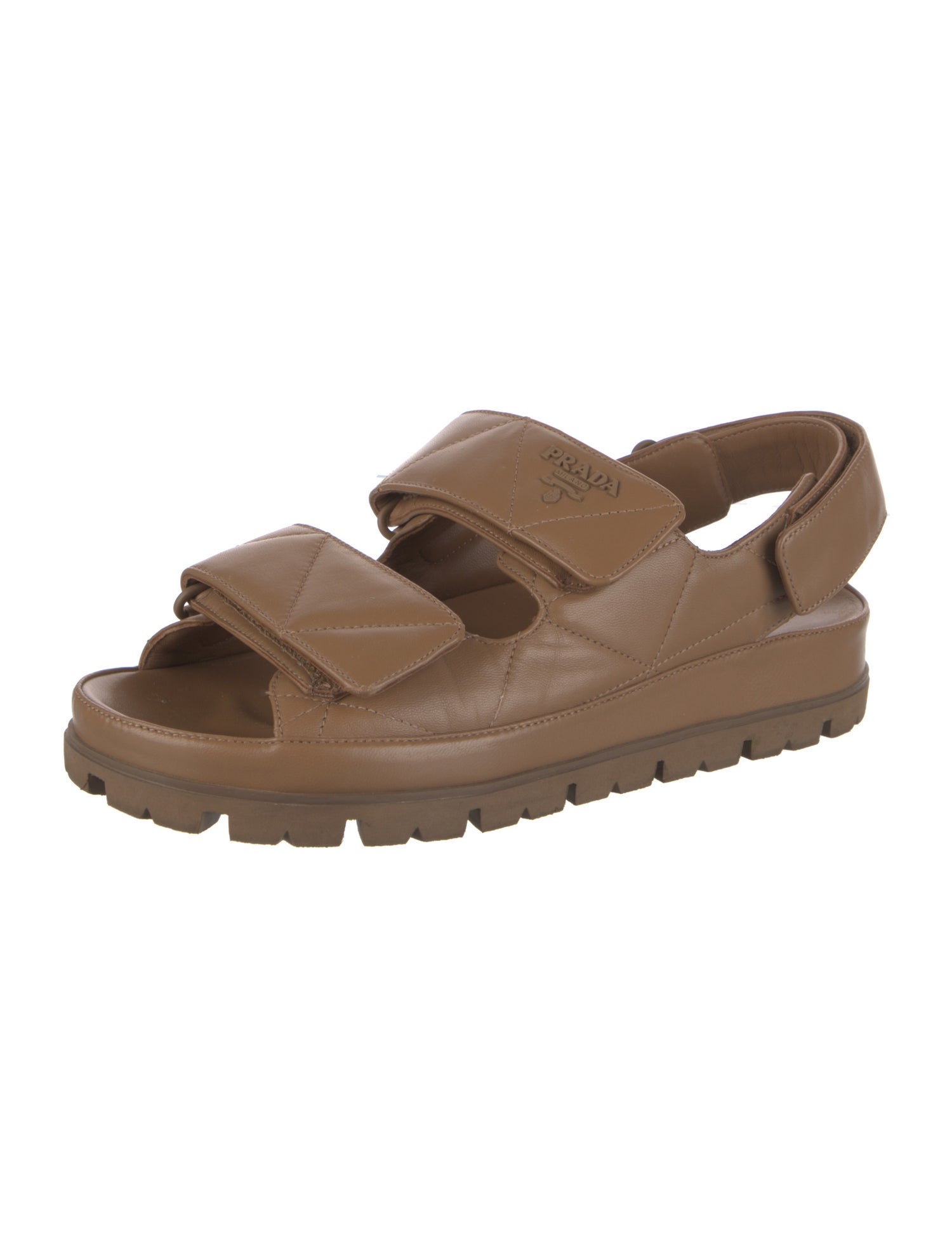 Prada Leather Slingback Sandals