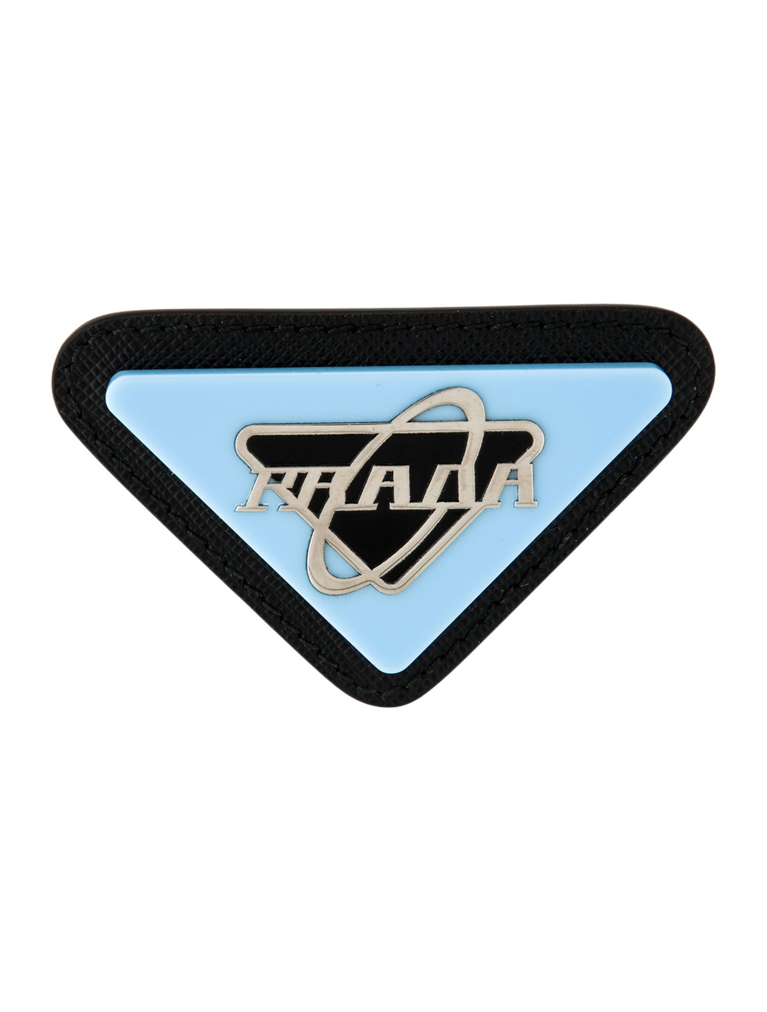 Prada Enamel Triangular Pin Brooch