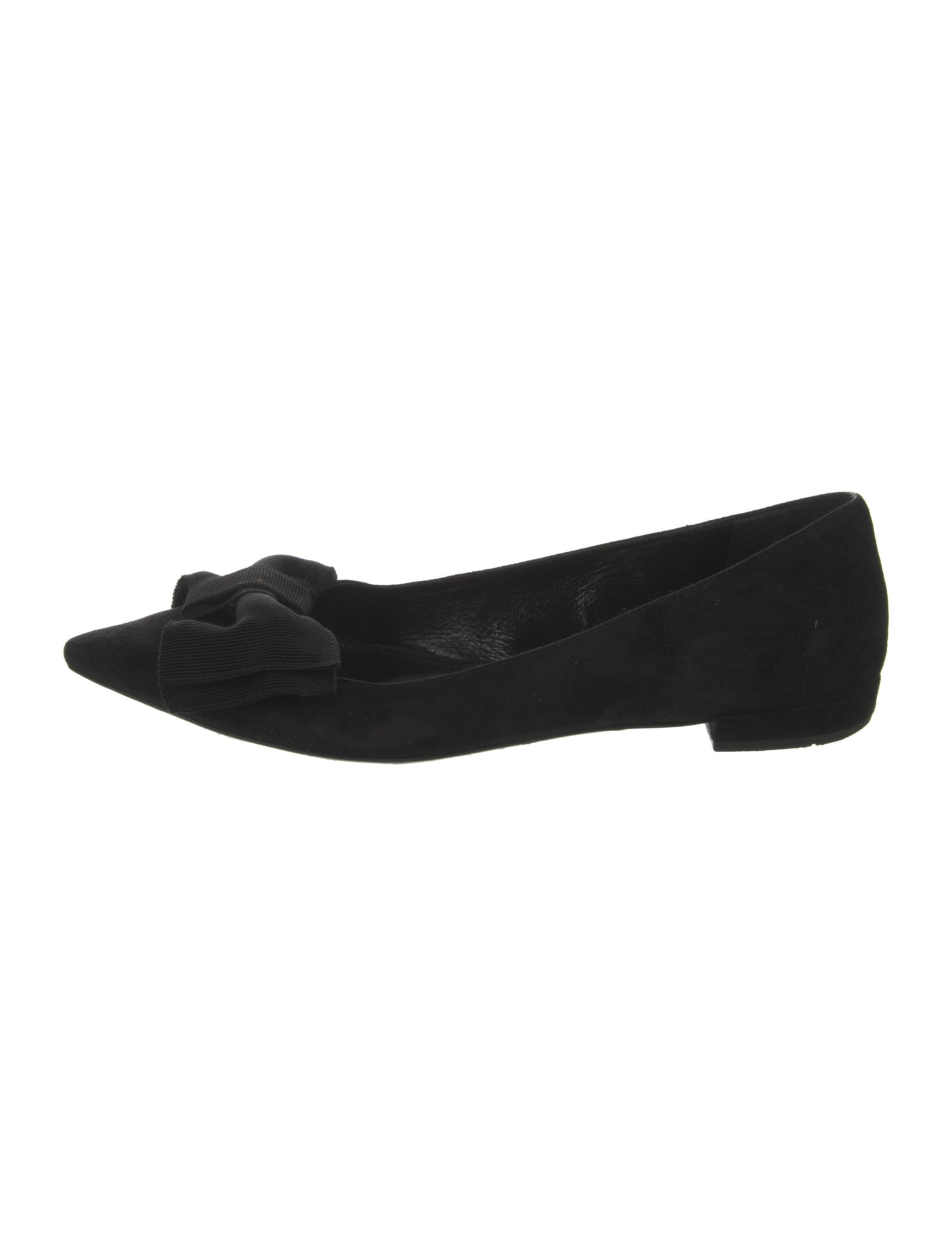 Prada Suede Bow Accents Flats