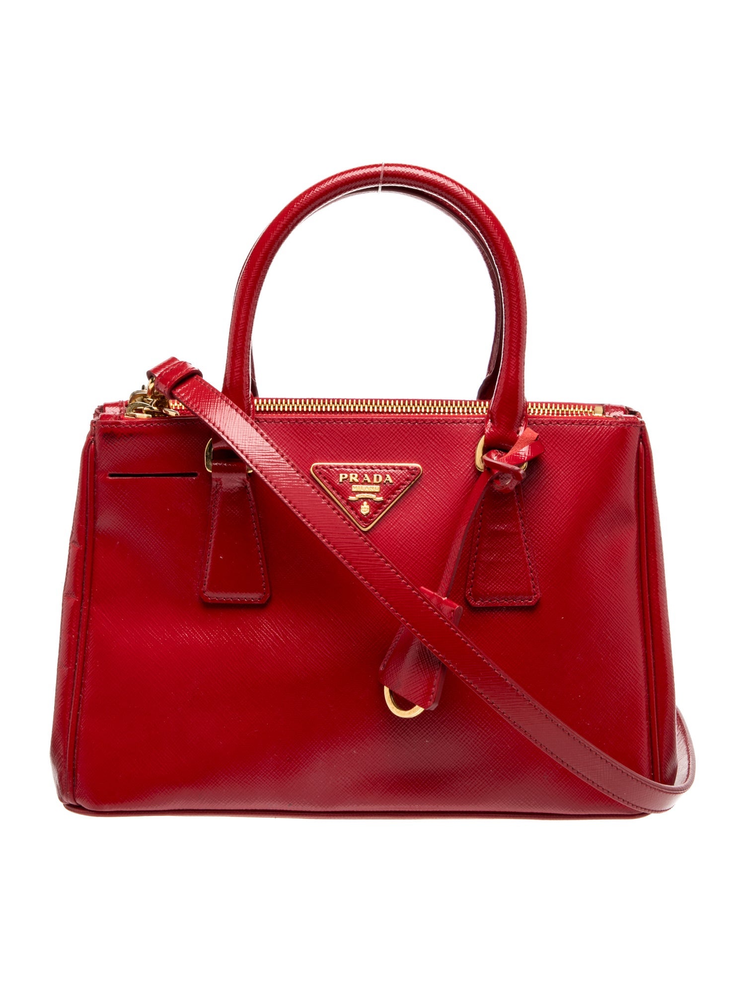 Prada Leather Galleria Double Zip Small