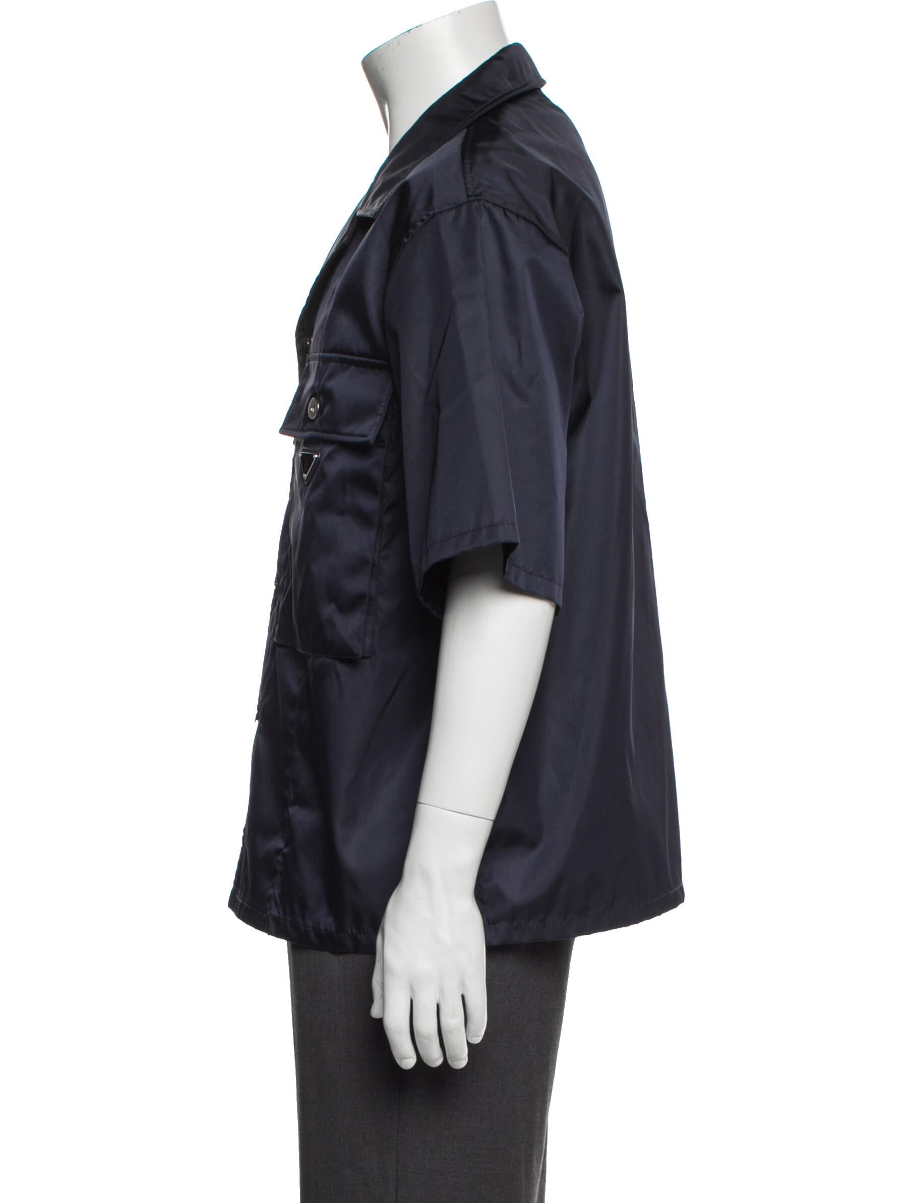 Prada 2022 Enameled Metal Triangle Shirt