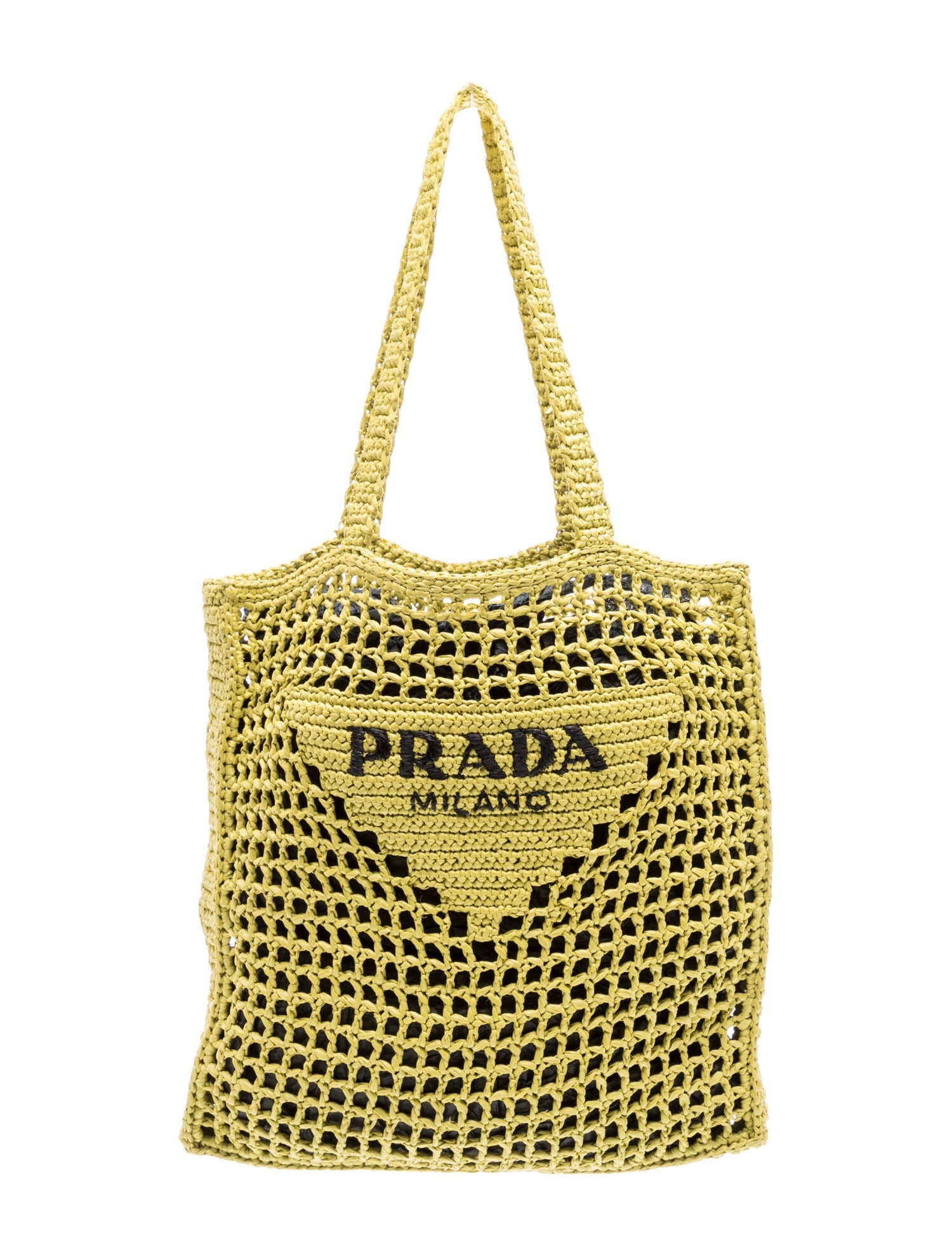Prada Raffia Grass Shoulder Bag