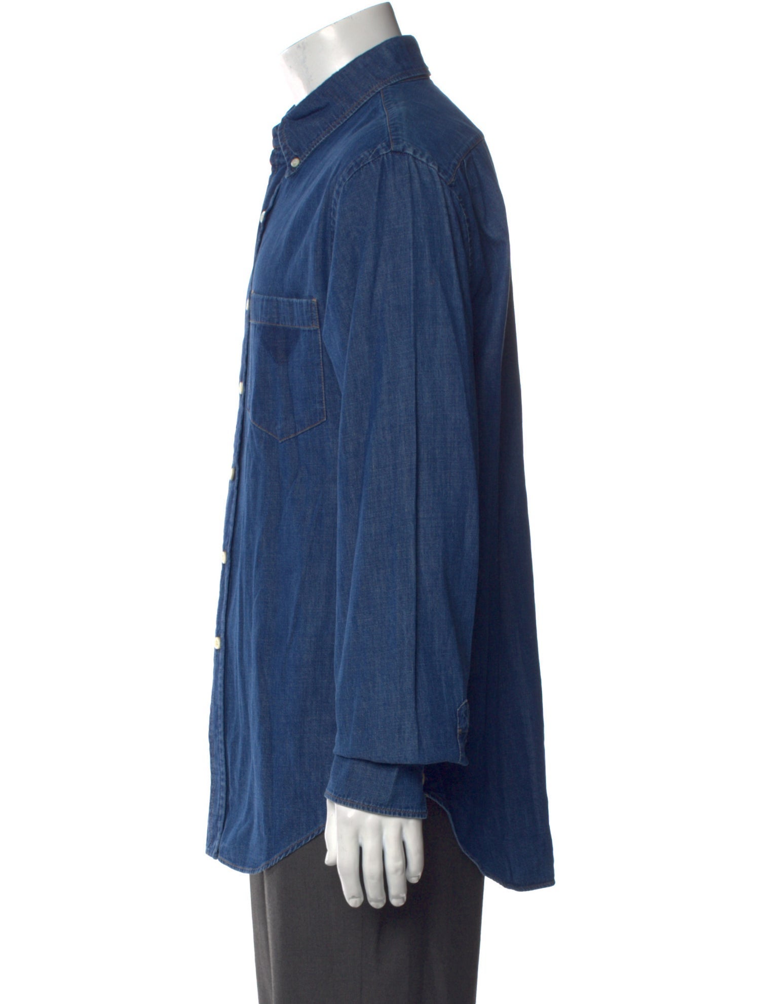 Prada 2018 Long Sleeve Denim Shirt
