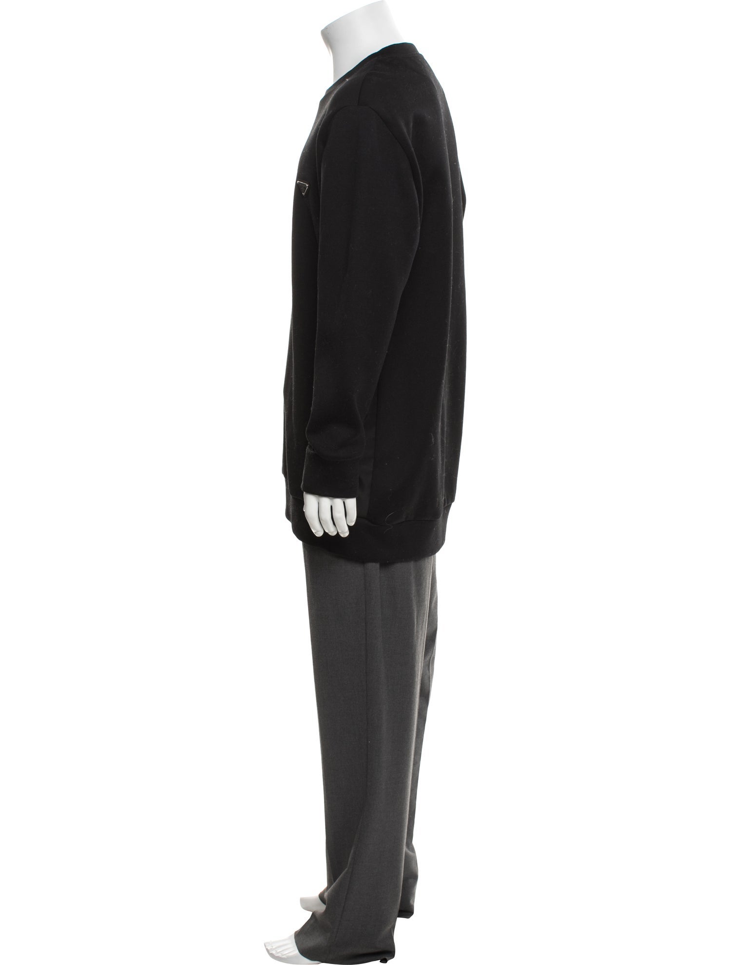 Prada 2023 Enameled Metal Triangle Sweatshirt