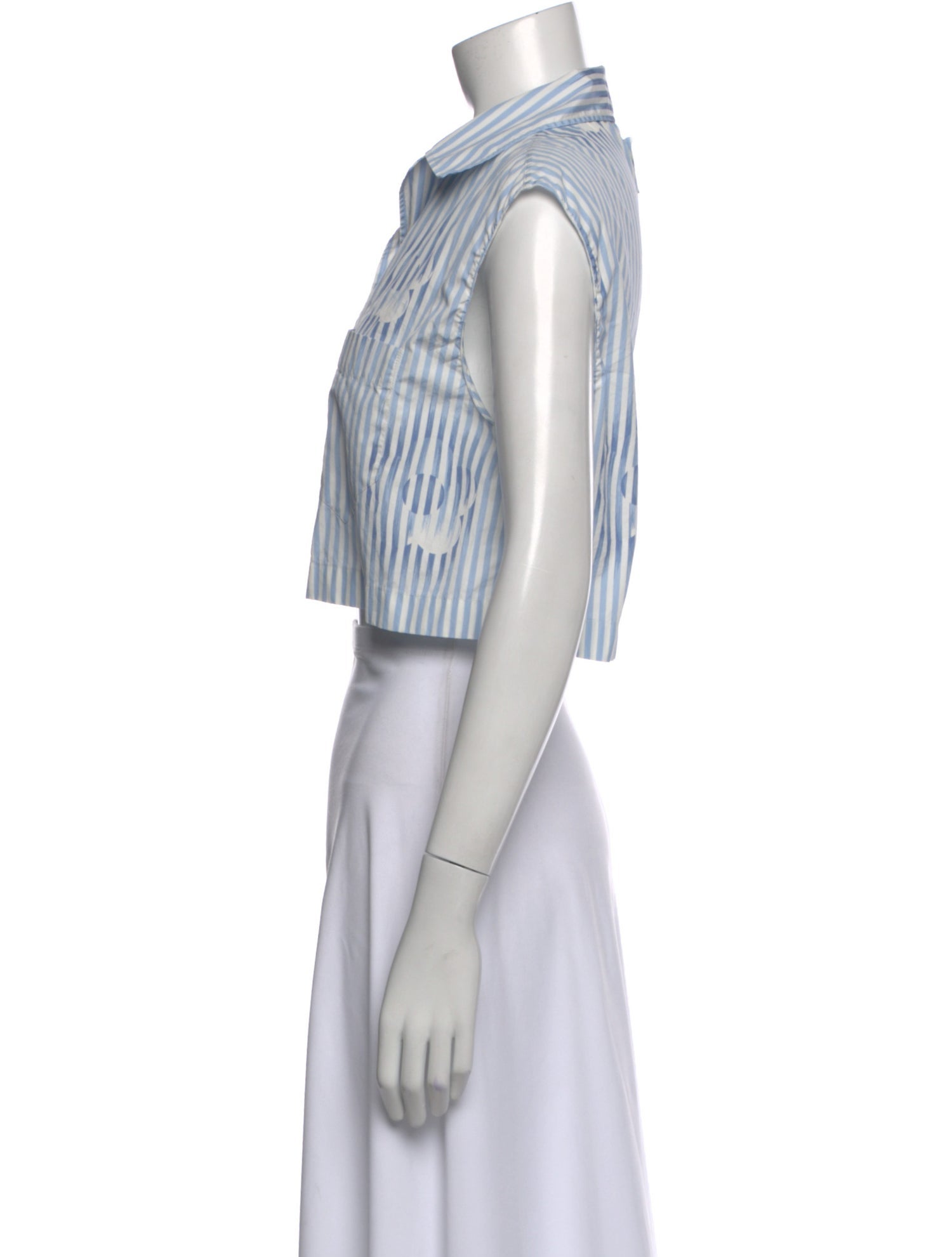Prada 2022 Striped Button-Up Top
