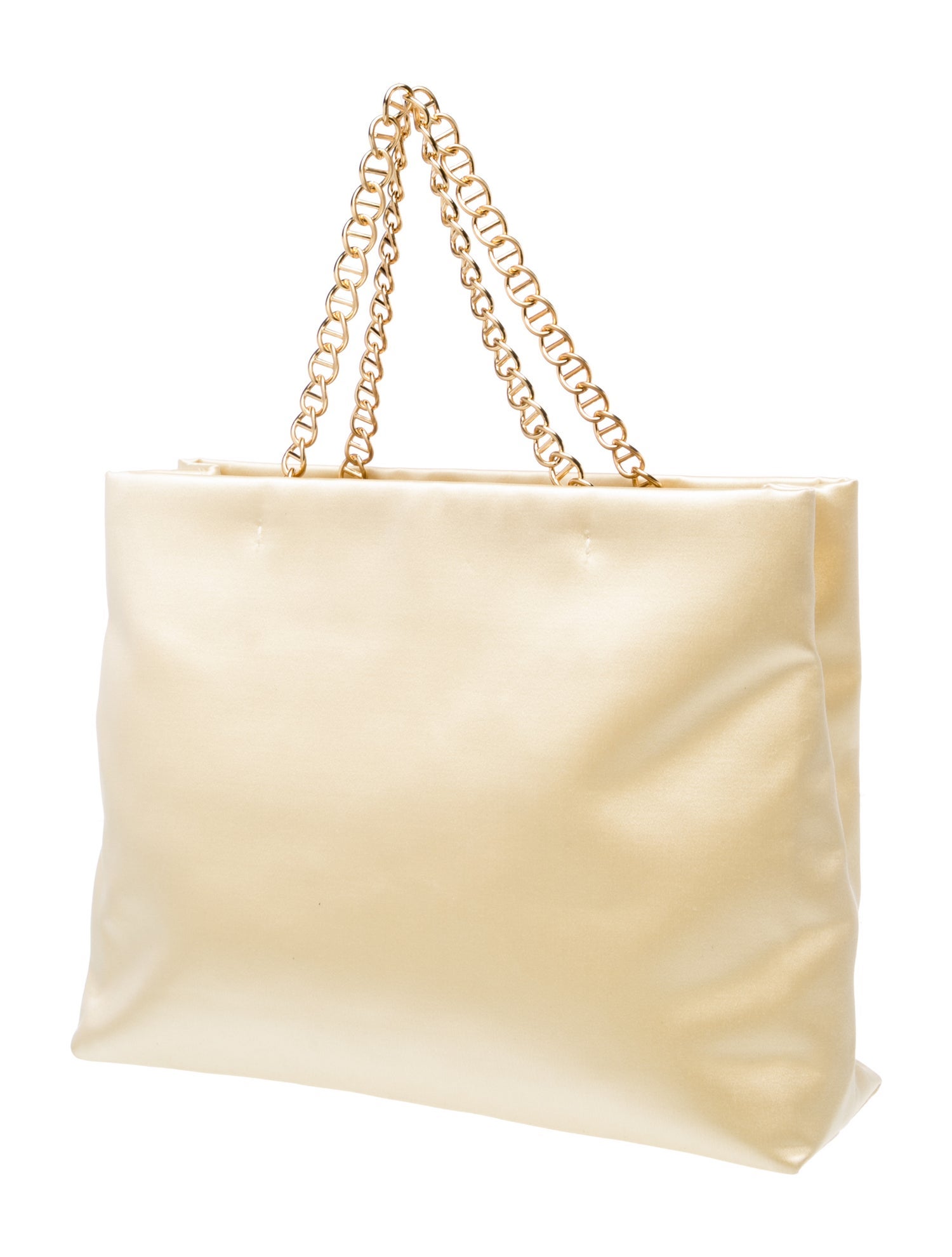 Prada Enameled Metal Triangle Tote