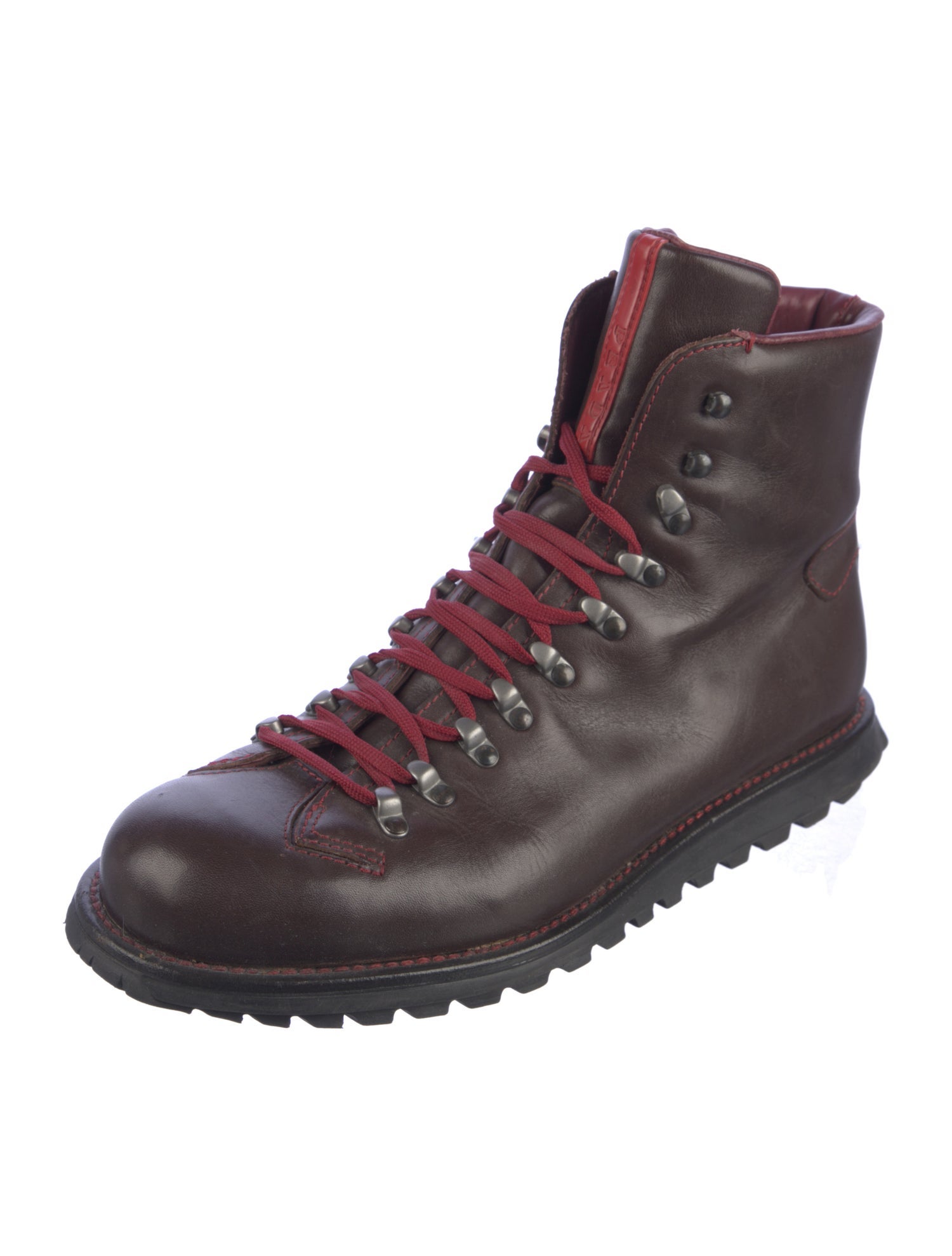 Prada Leather Hiking Boots