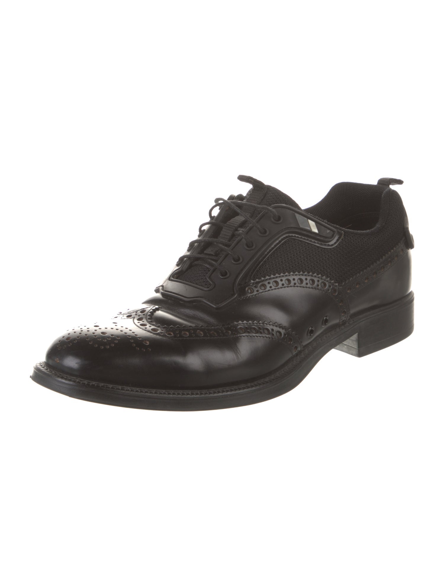 Prada Leather Lasercut Accents Brogues