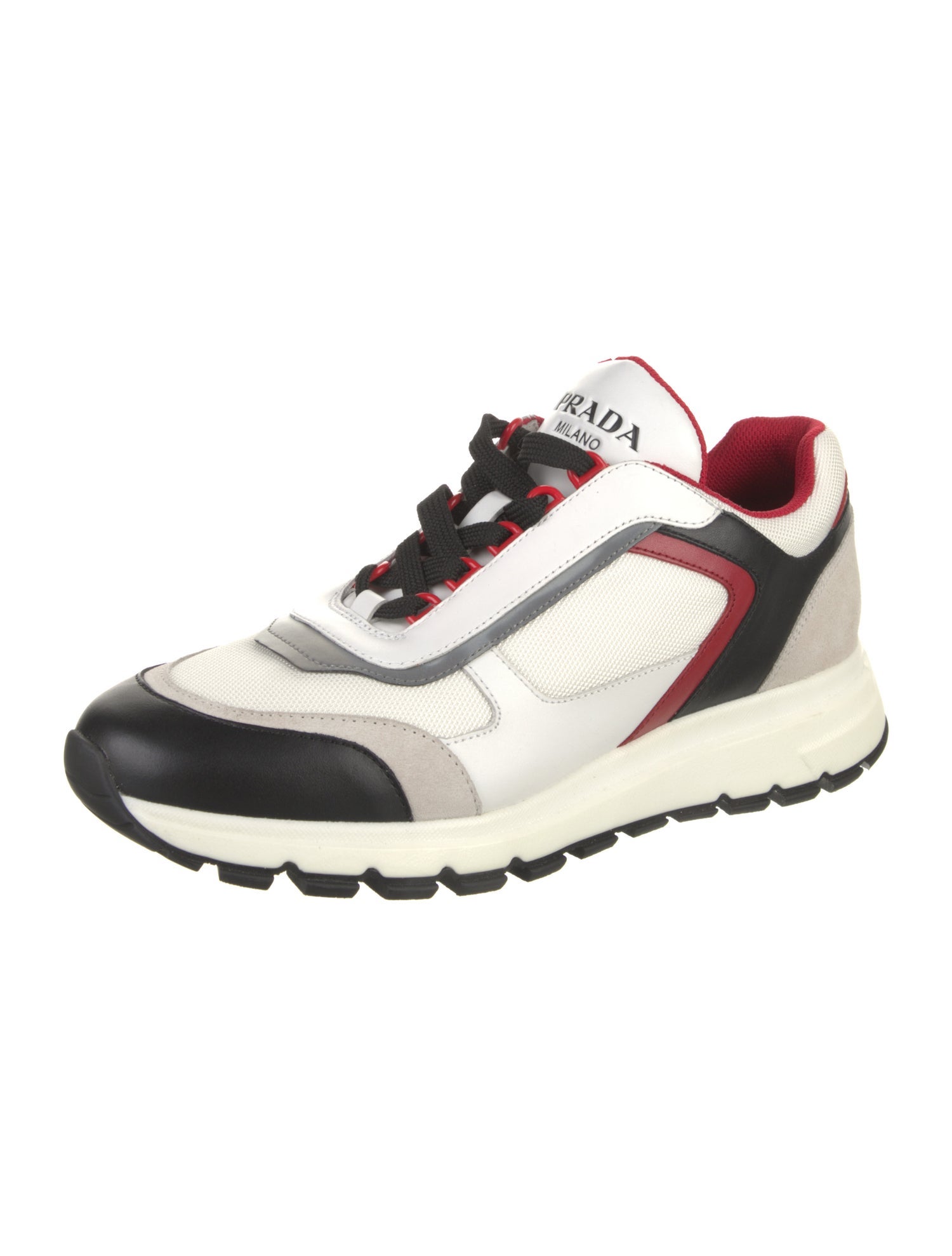 Prada Mesh Colorblock Pattern Sneakers