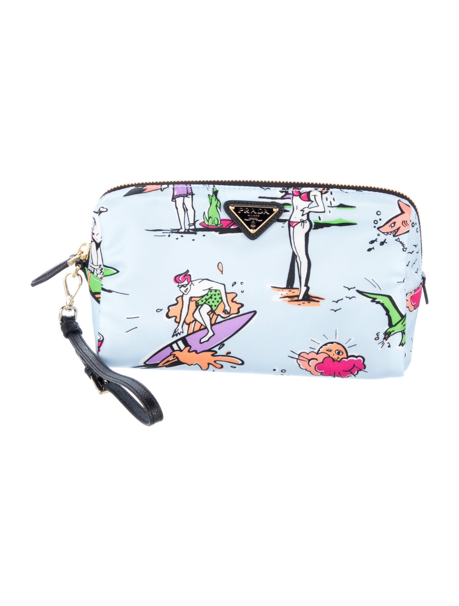 Prada Trimmed Re-Nylon Cosmetic Pouch