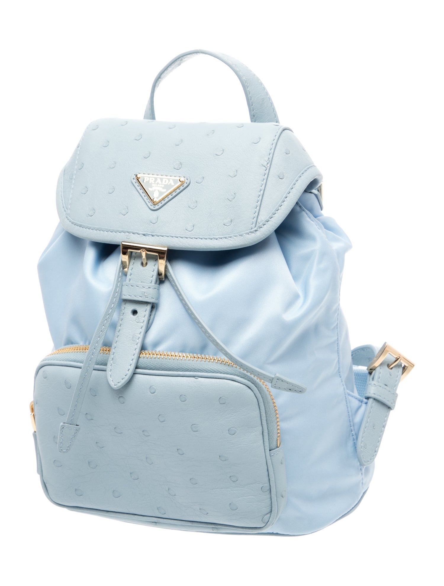 Prada Tessuto Nylon Backpack - Blue Backpacks, Handbags