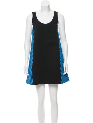 Prada Stripe-Accented Mini Dress