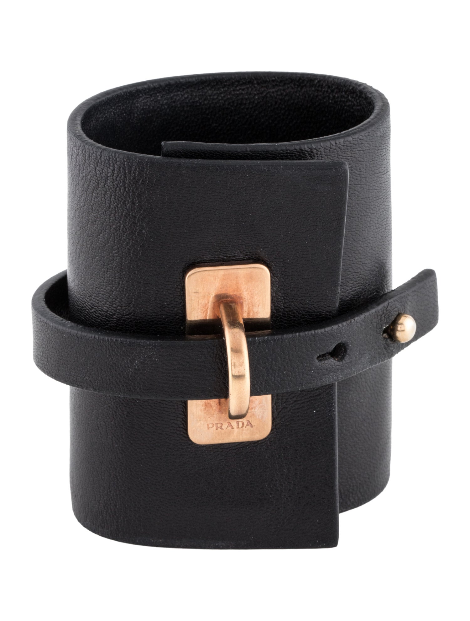Prada Leather Wrap Bracelet