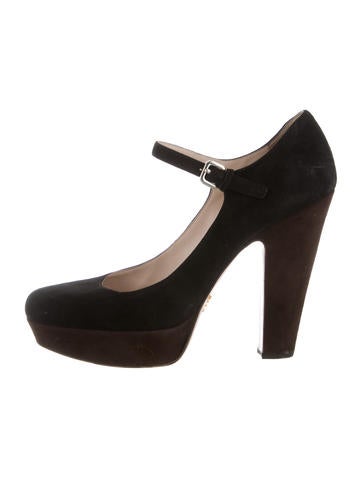 Prada Suede Platform Pumps