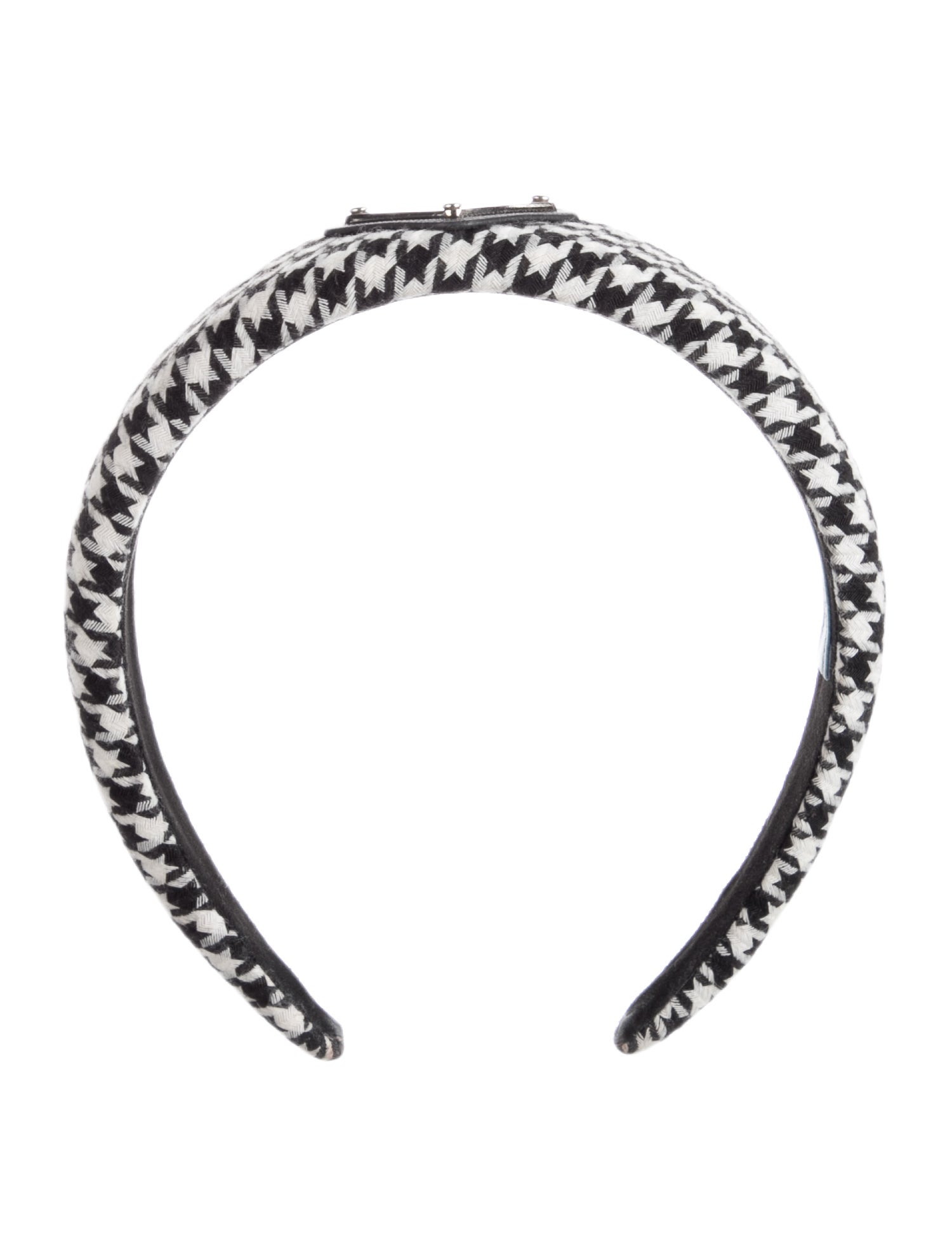 Prada White Patterned Hairband