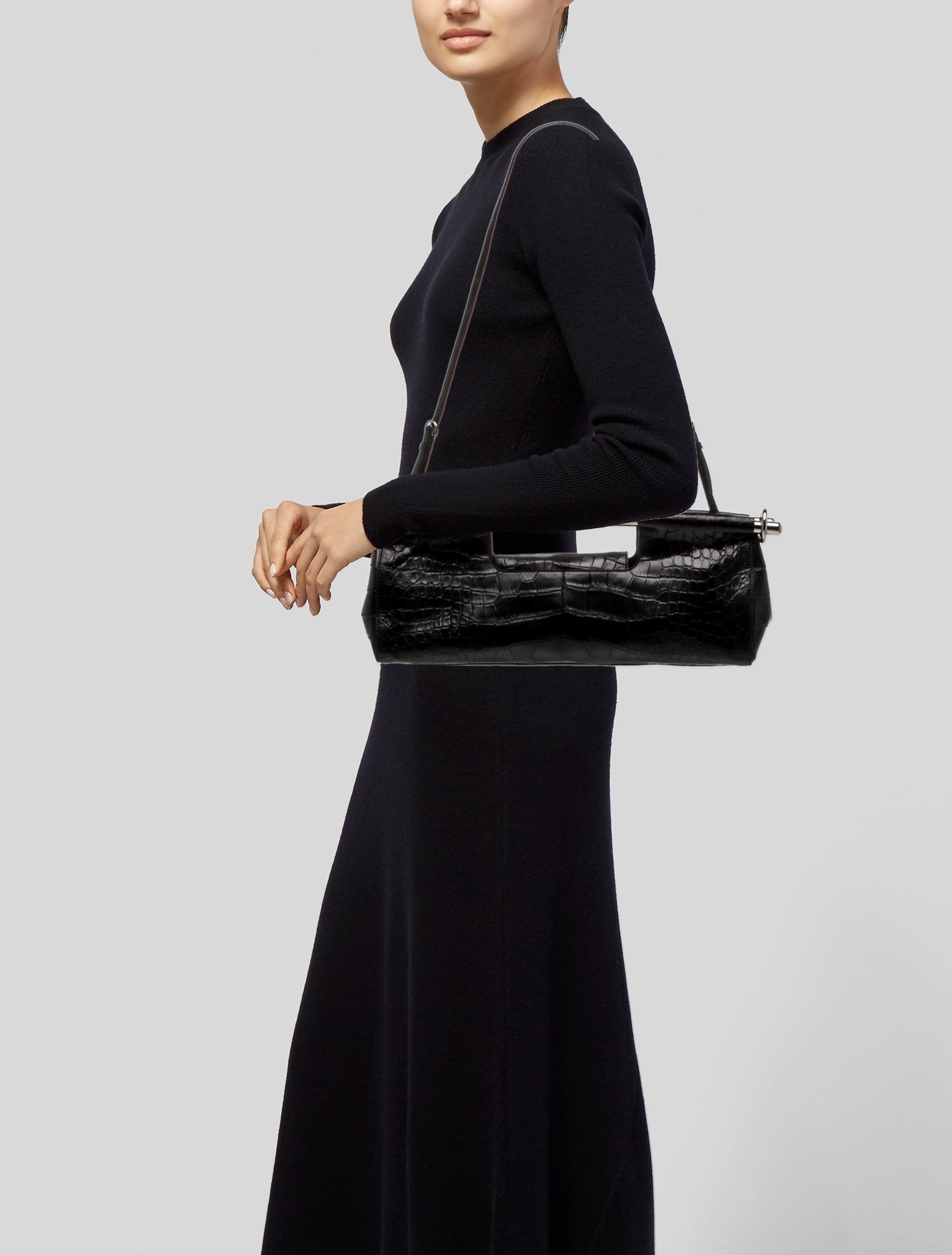 Prada Crocodile Bar Bag Vintage