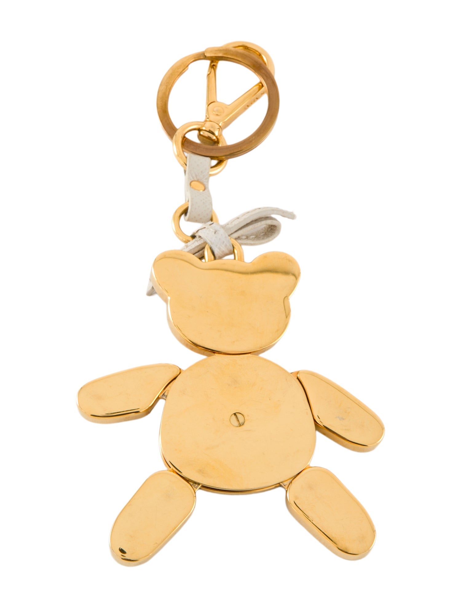 Prada Saffiano Leather Bear Keychain
